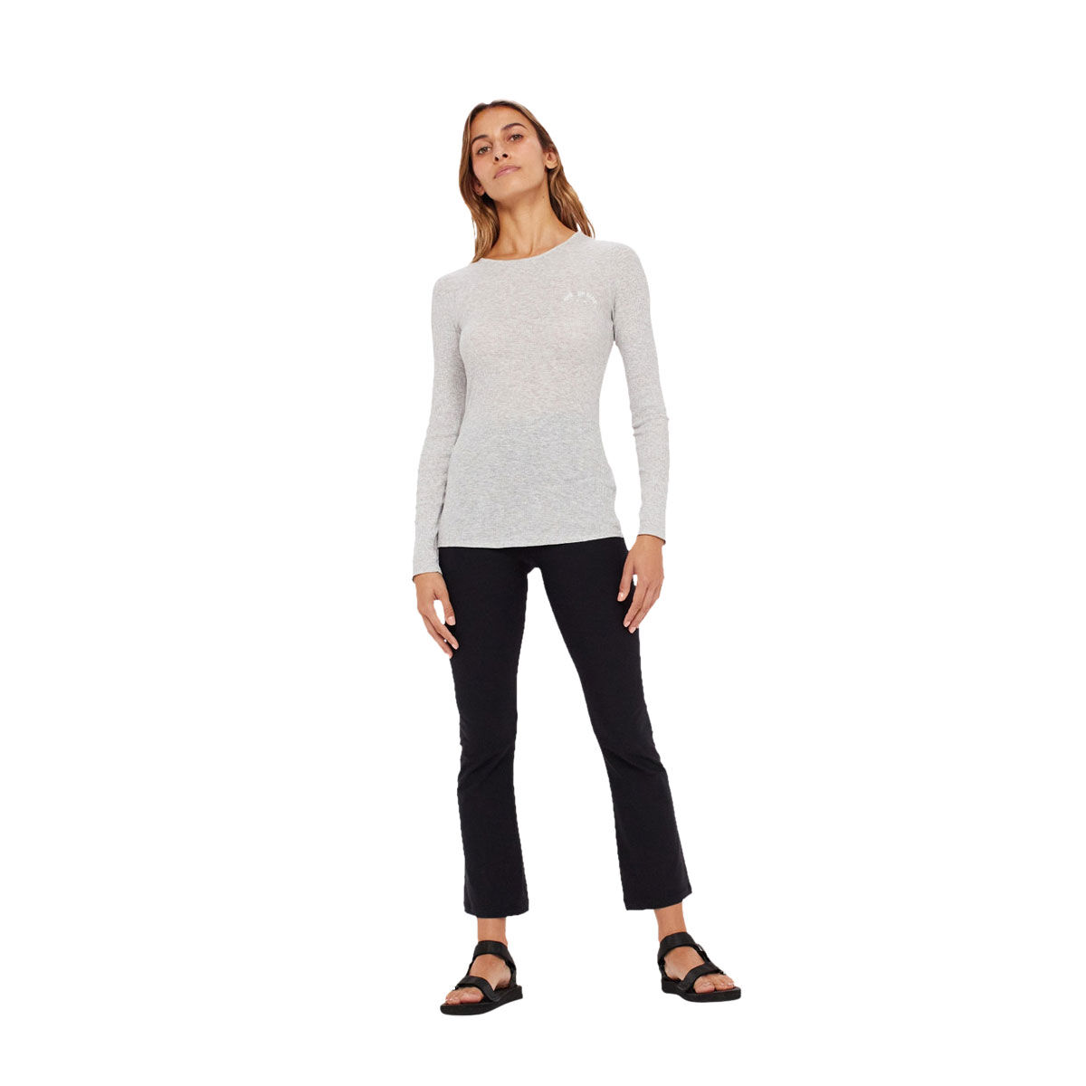 The Upside Womens Rib Chrissy Long Sleeve Top