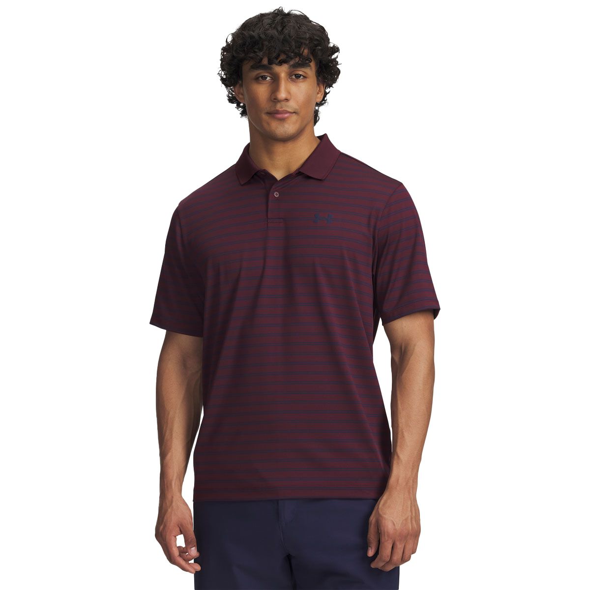 Under Armour Mens Matchplay Stripe Golf Polo