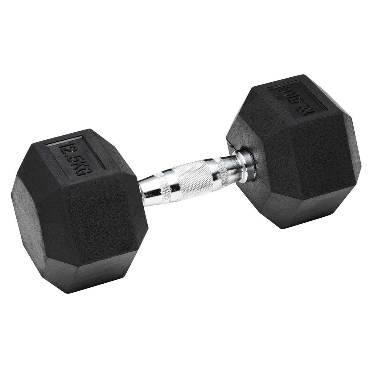 Celsius 12.5kg Rubber Hex Dumbbell 1 Piece