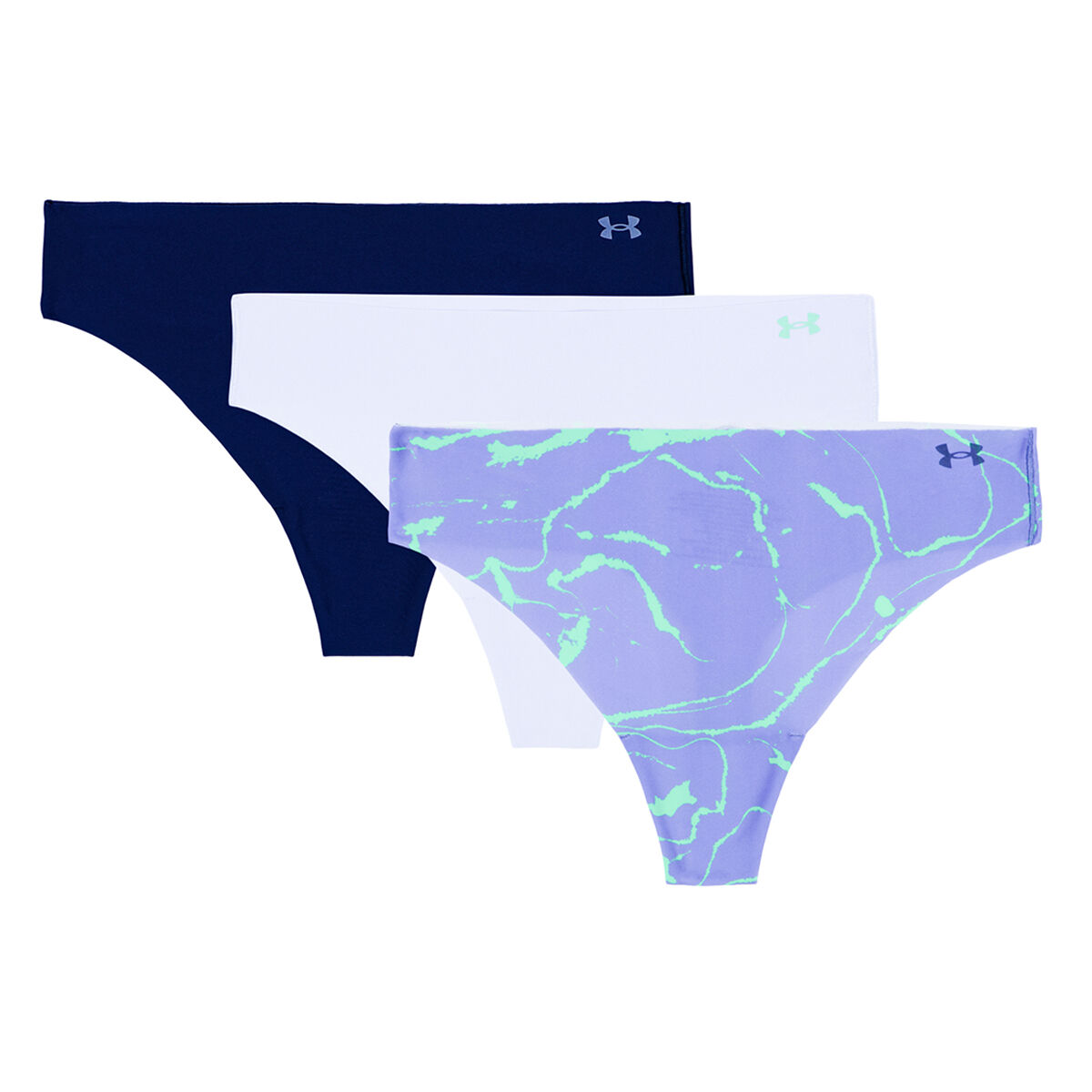 Under Armour Womens Pure Stretch Seamless Thong Briefs 3 Pack