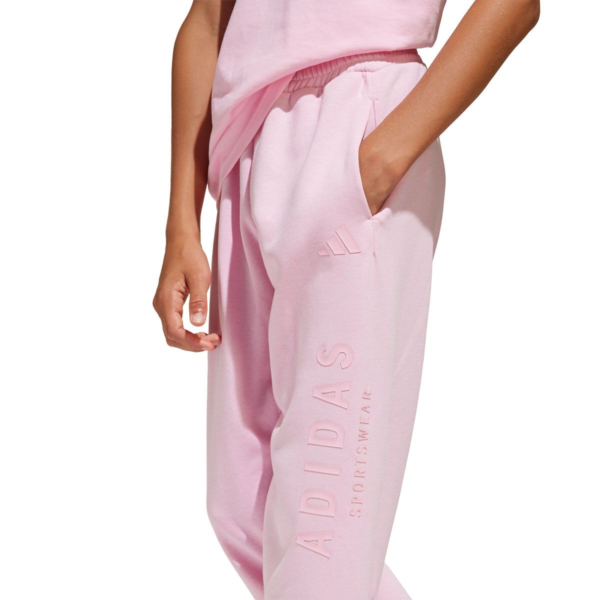 adidas Junior All Season Fleece Graphic Track Pants