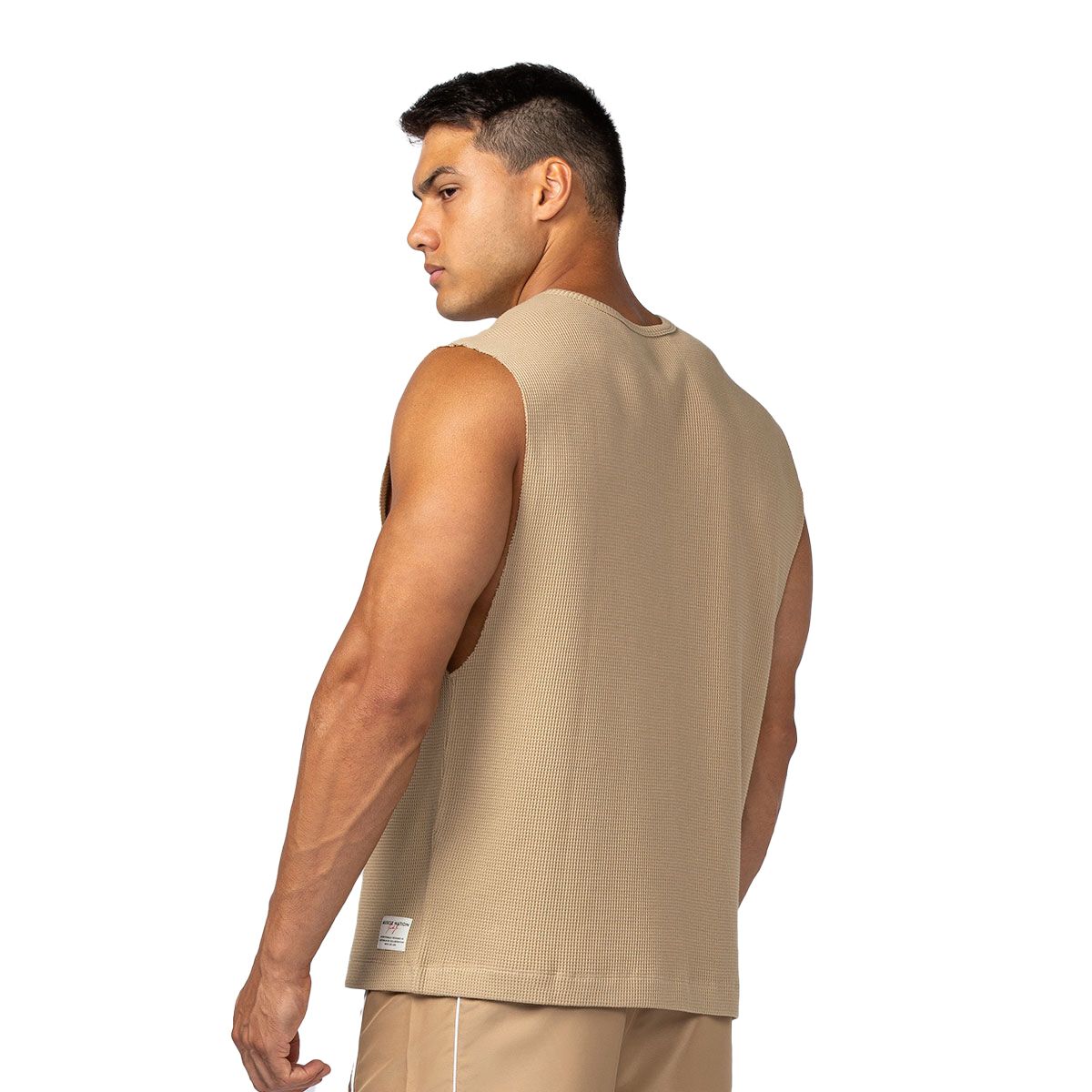 Muscle Nation Mens Lee Lem Waffle Muscle Tank