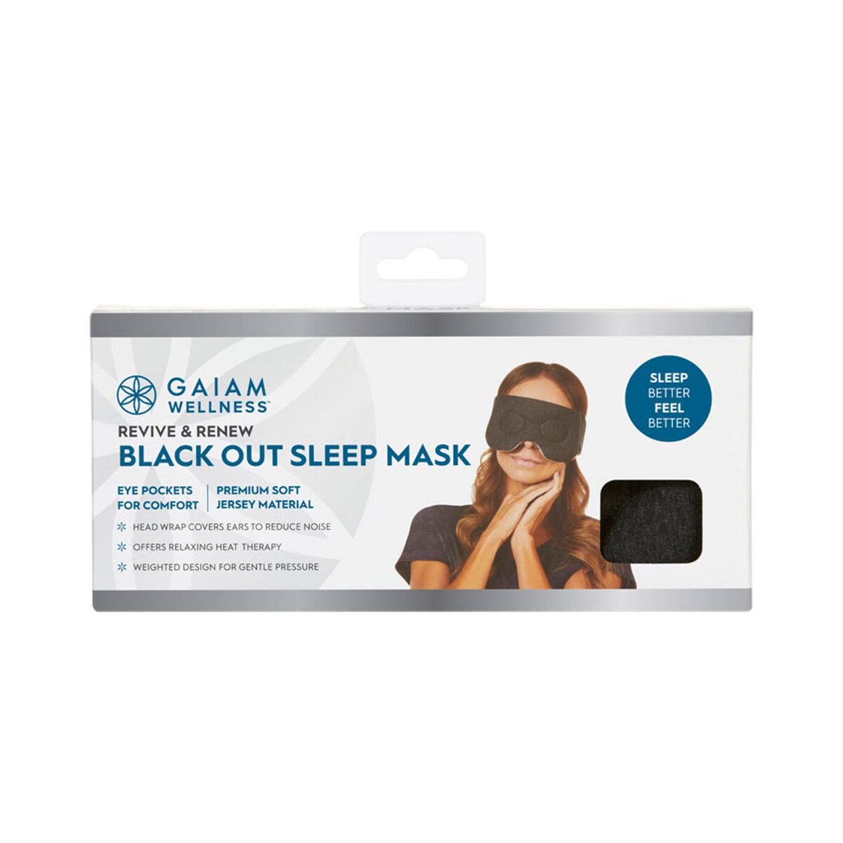 Gaiam Revive Renew Black Out Sleep Mask