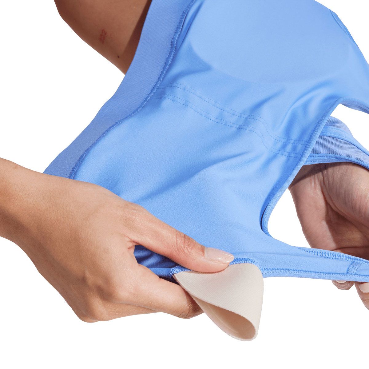 adidas Womens PowerReact Essentials 3-Stripes Medium Support Sports Bra