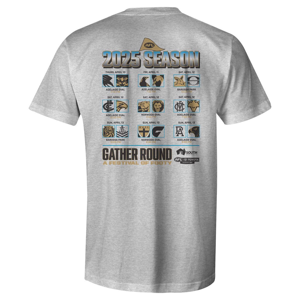 AFL Mens 2025 Gather Round Fixture Tee