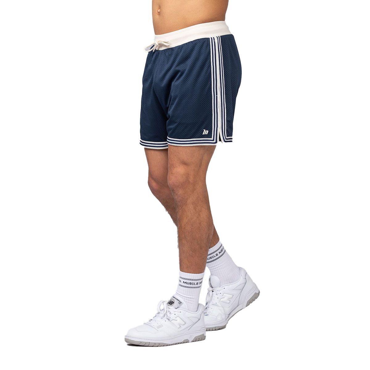 Muscle Nation Mens Retro Mesh 3.5 Inch Training Shorts