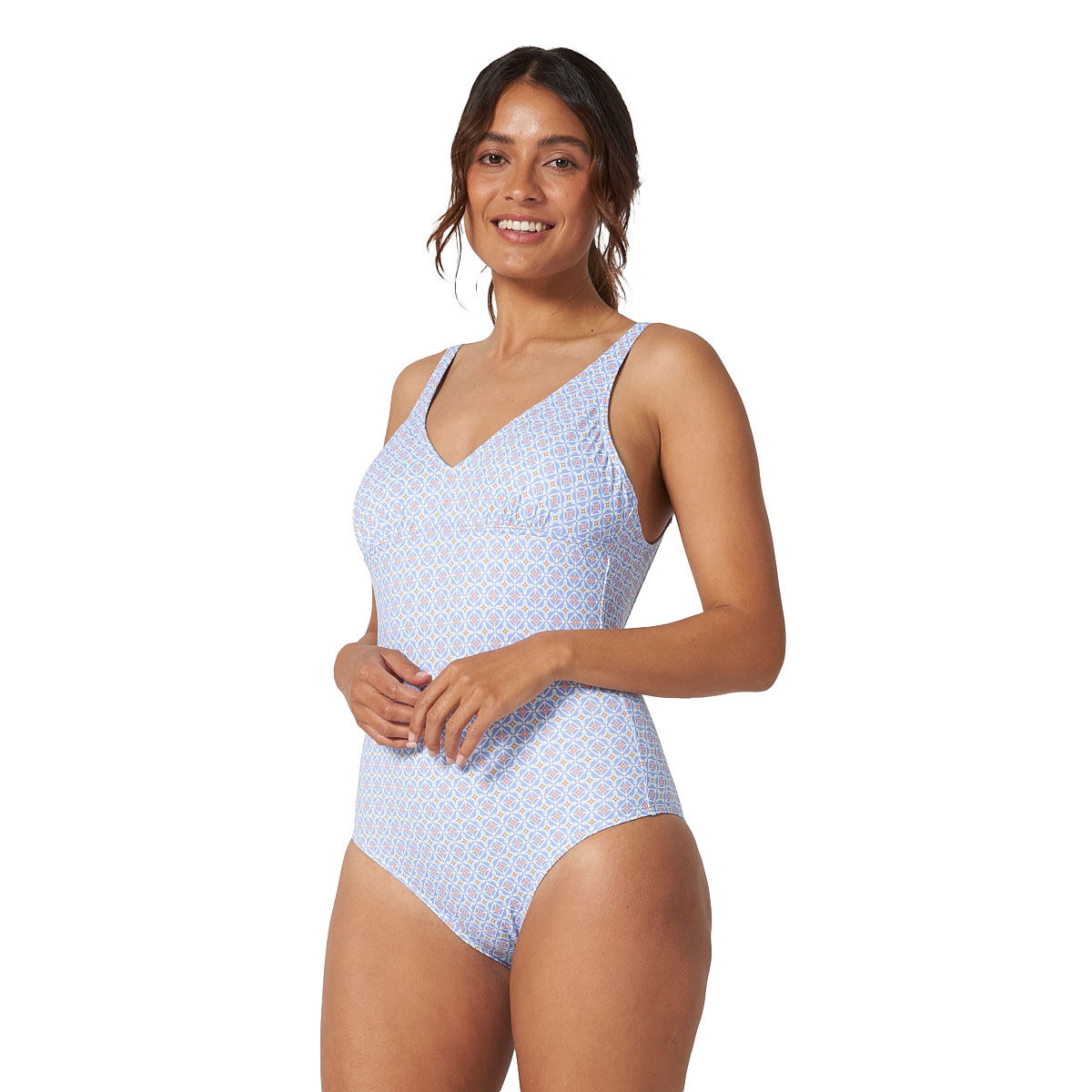 Tahwalhi Womens Nostalgic Geo One Piece Swimsuit