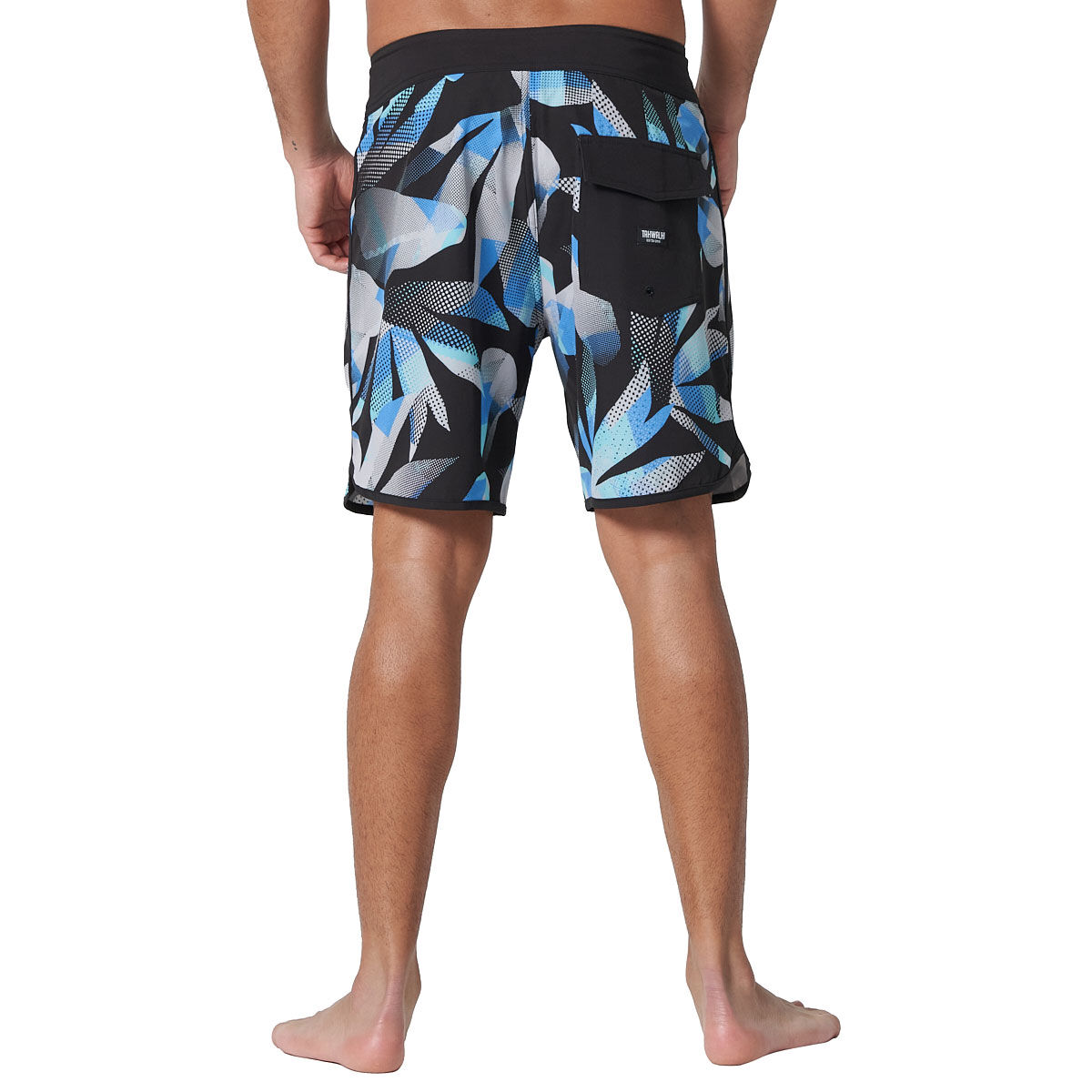 Tahwalhi Mens Abstract Scalloped Board Shorts