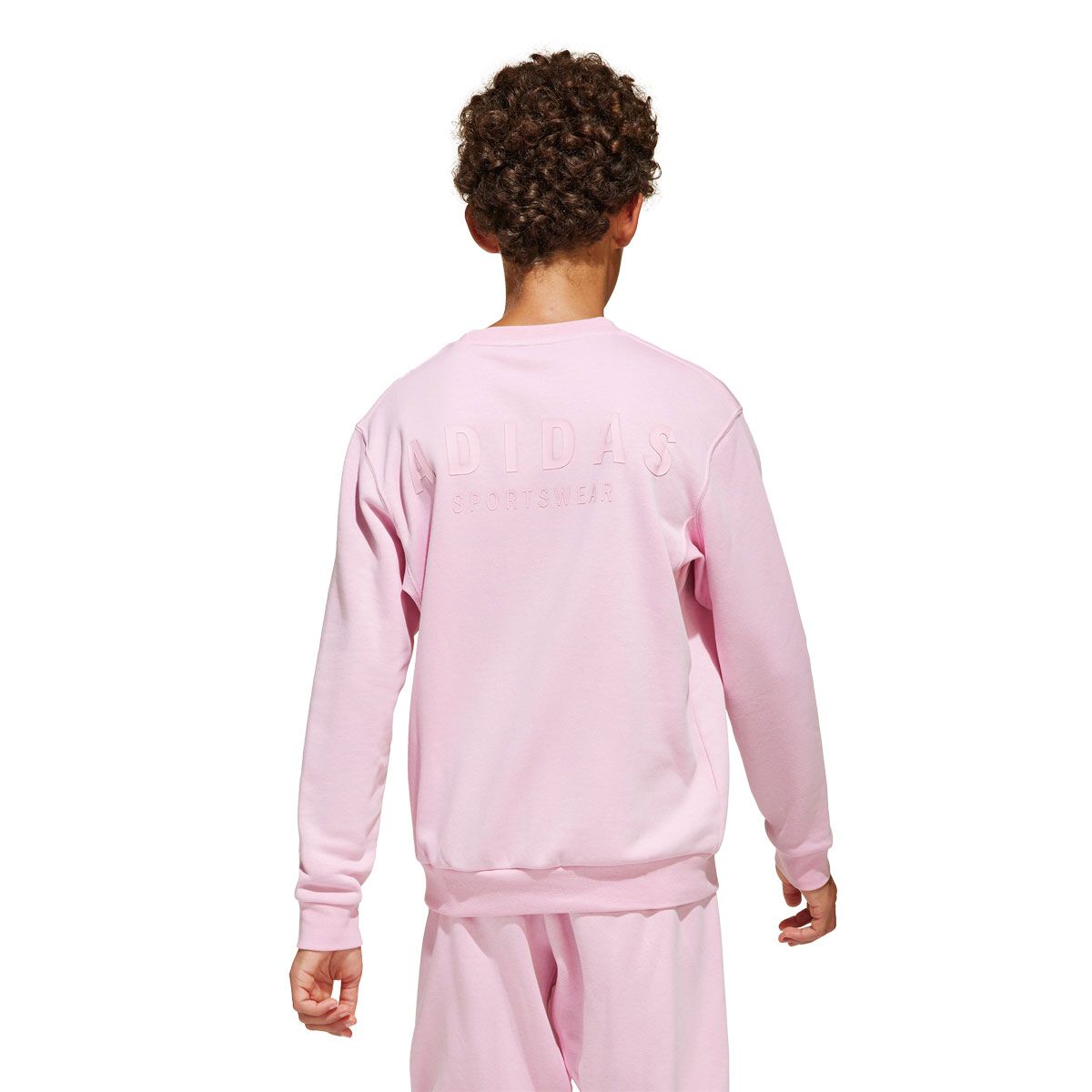 adidas Junior All Season Fleece Graphic Crew Sweatshirt