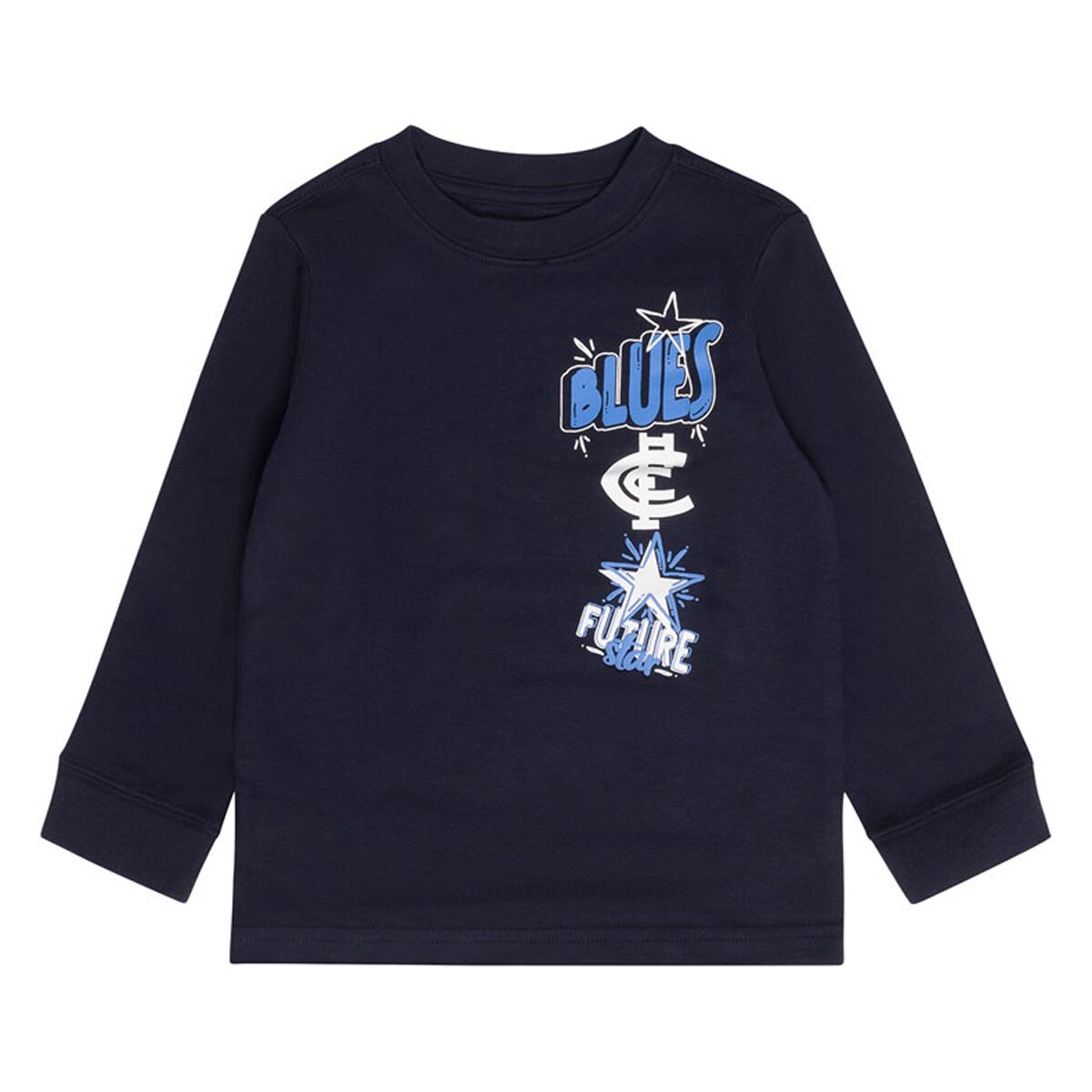 Carlton Blues Little Kids Multi Logo Long Sleeve Tee