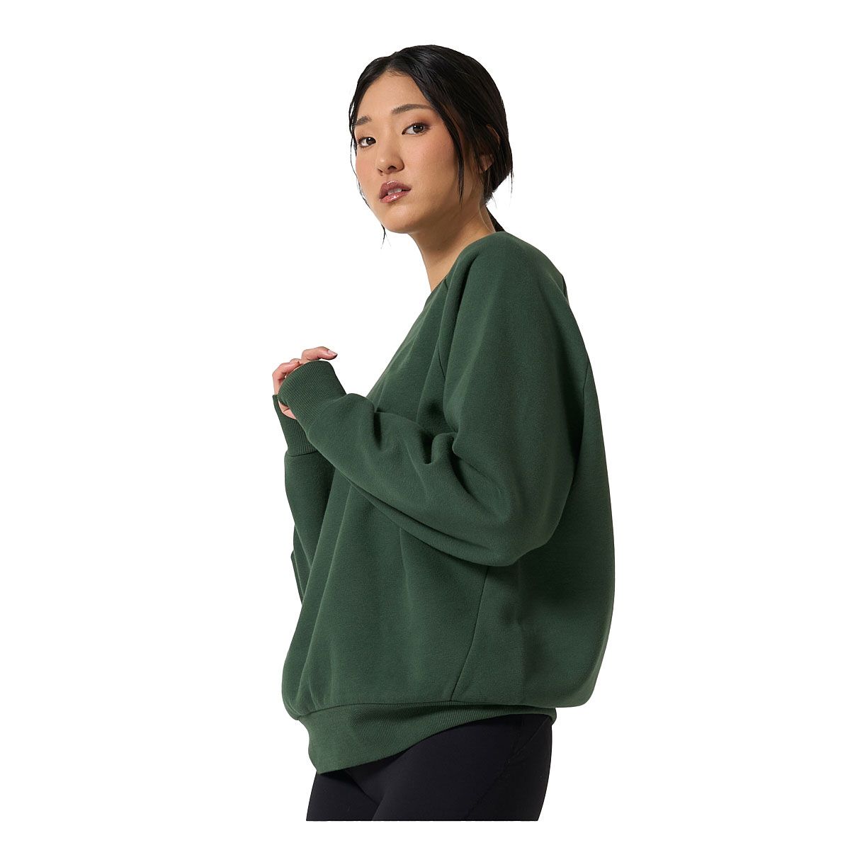 Ell/Voo Womens Mae Fleece Crew Neck Sweatshirt