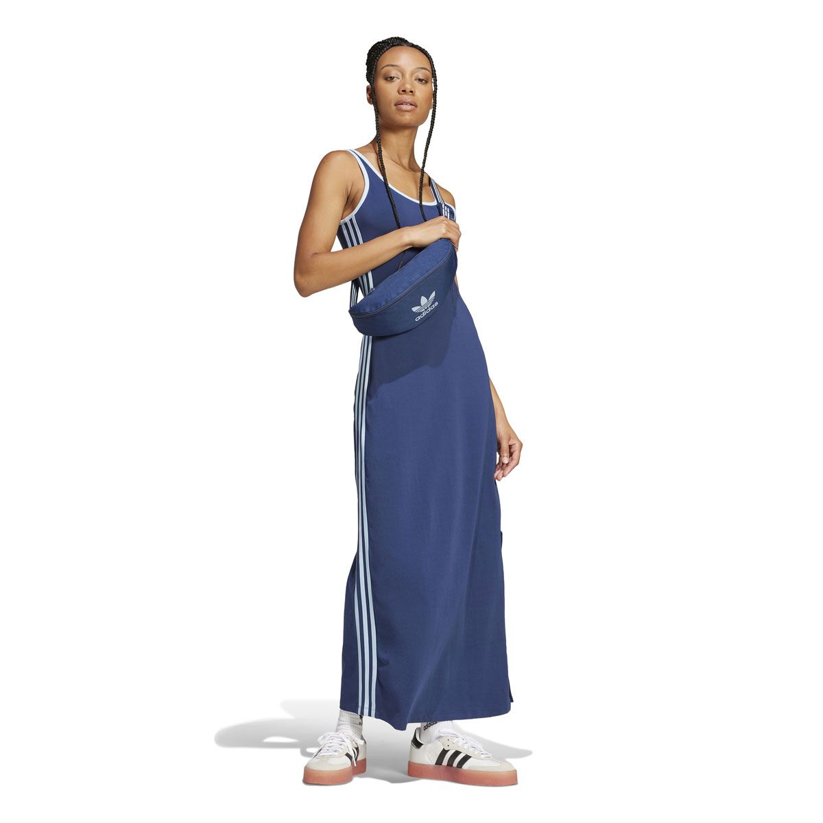 adidas Originals Womens Adicolor Classics 3-Stripes Tank Maxi Dress