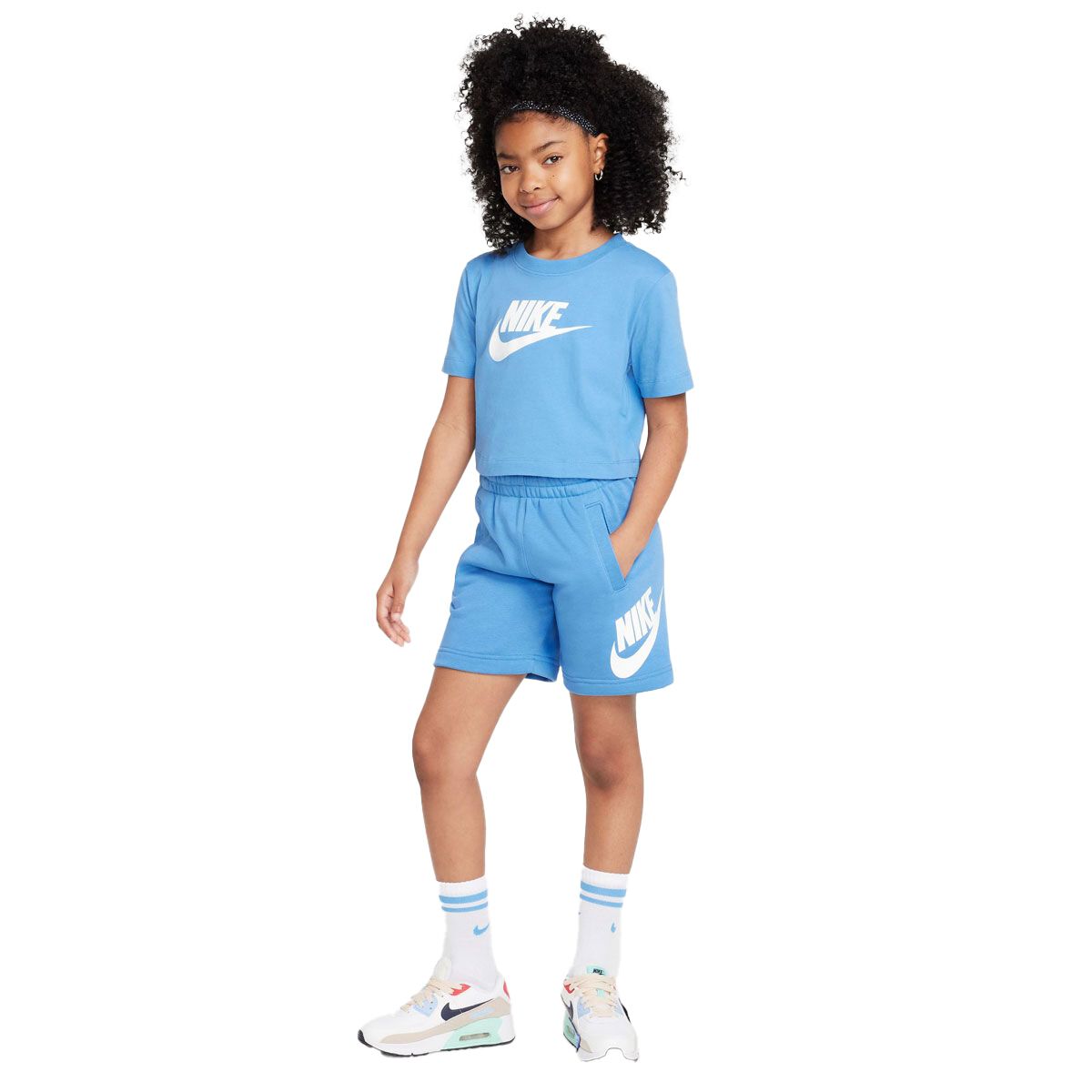 Nike Junior HBR Futura Logo Crop Tee
