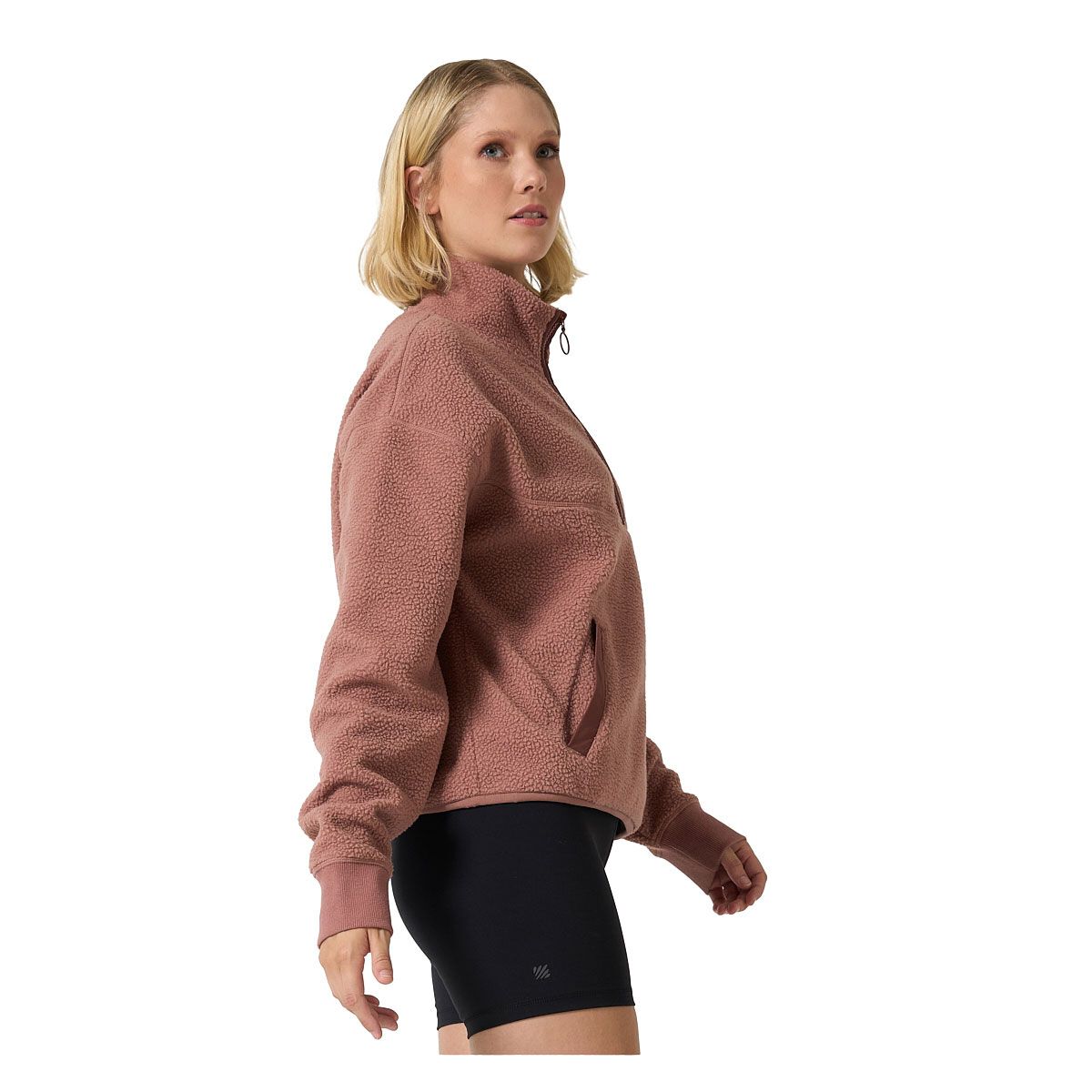 Ell/Voo Womens Bria Sherpa 1/2 Zip Pullover
