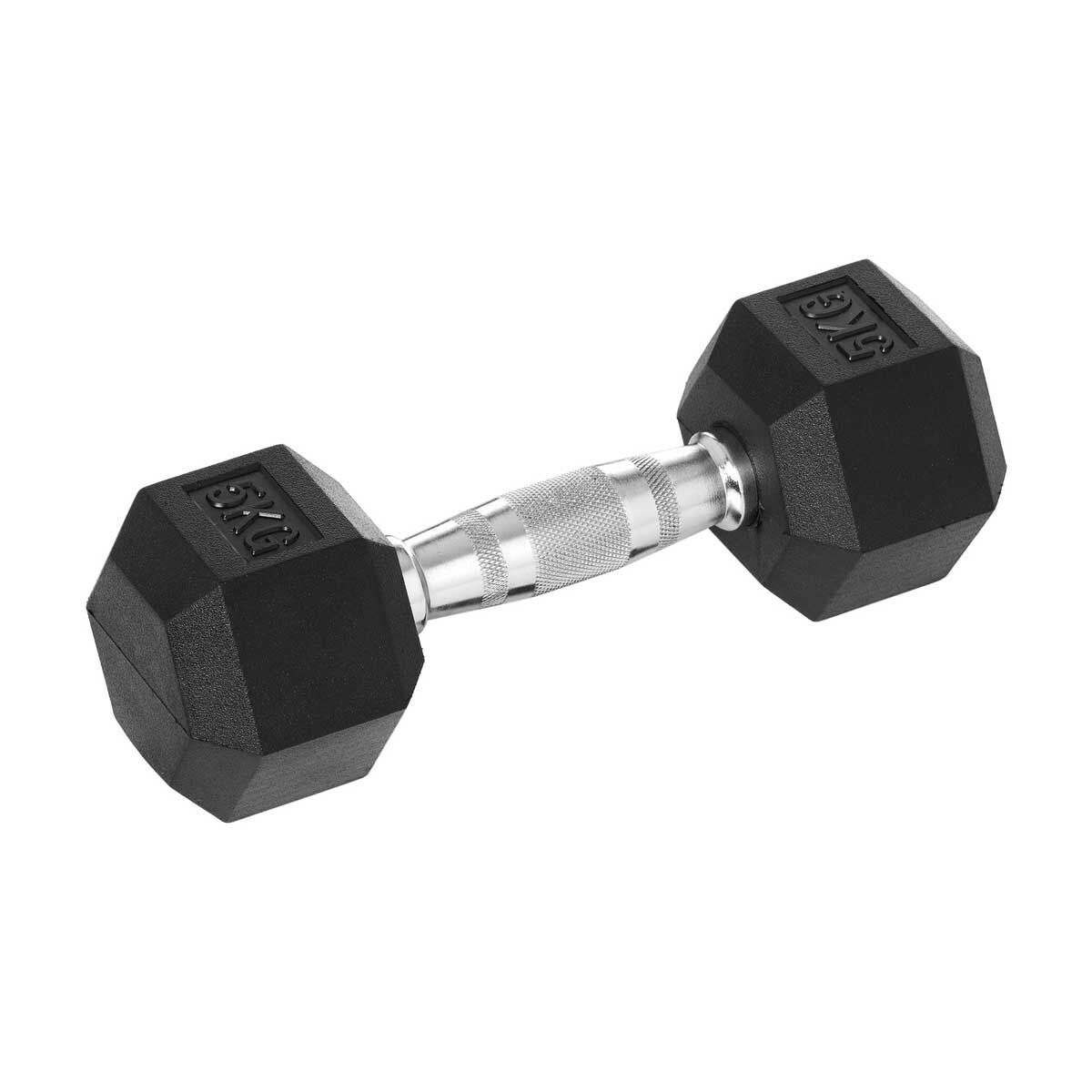 Celsius 5kg Rubber Hex Dumbbell 1 Piece