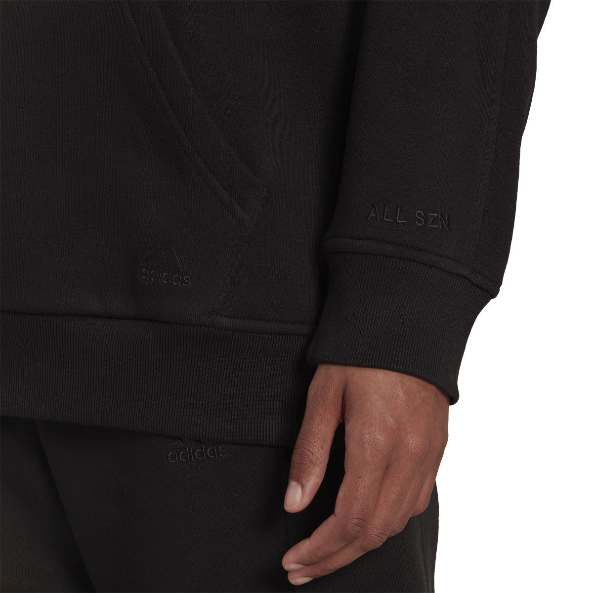 adidas Womens ALL SZN Fleece Boyfriend Pullover Hoodie