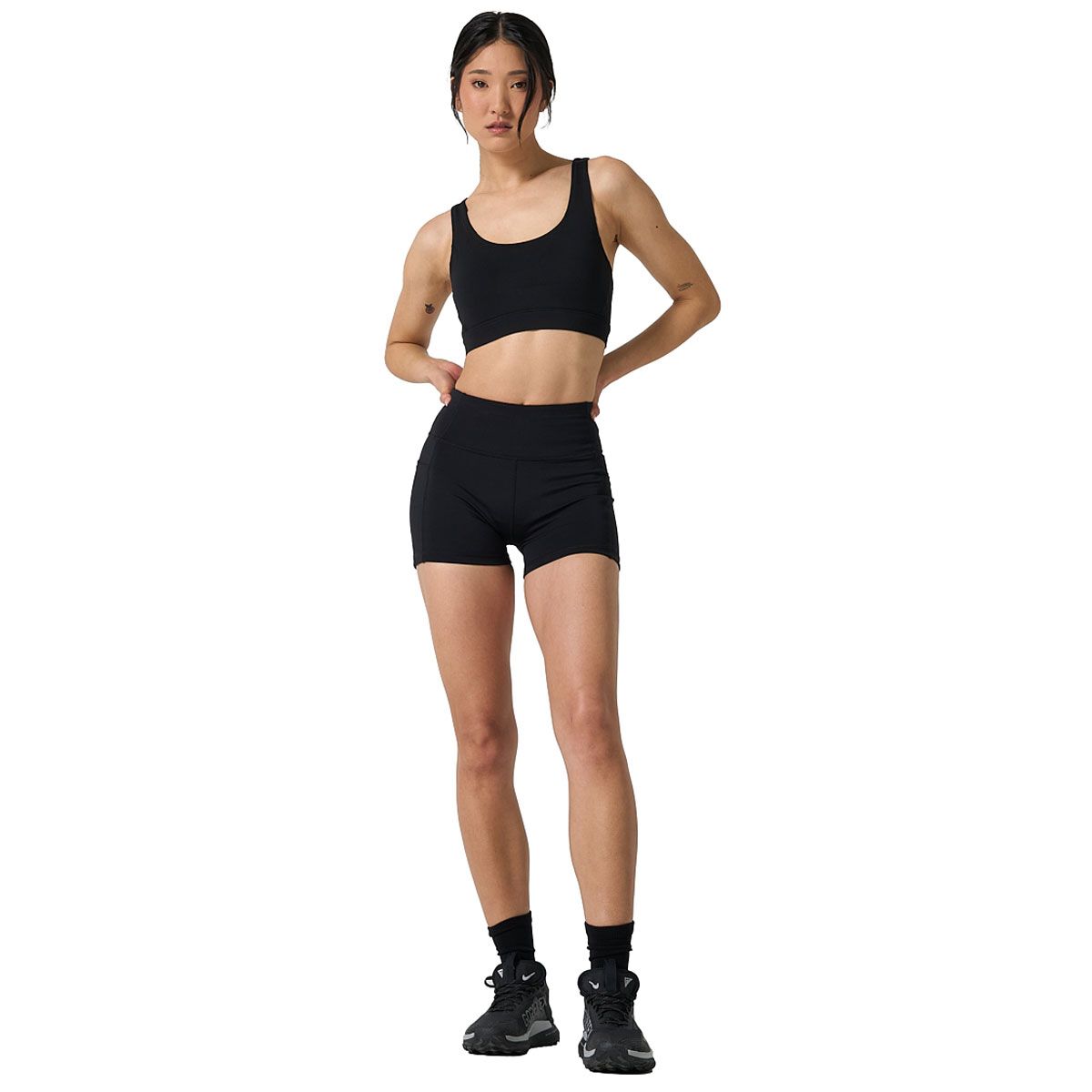 Ell/Voo Womens Essentials 3 Inch Pocket Tights