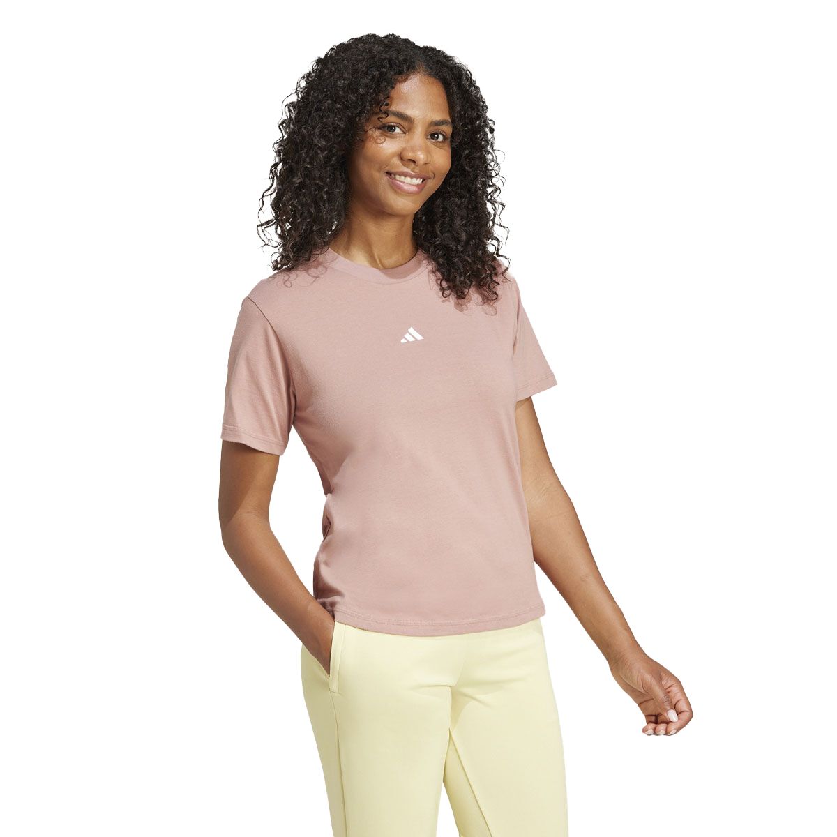 adidas Womens Essentials Small Logo Cotton Tee