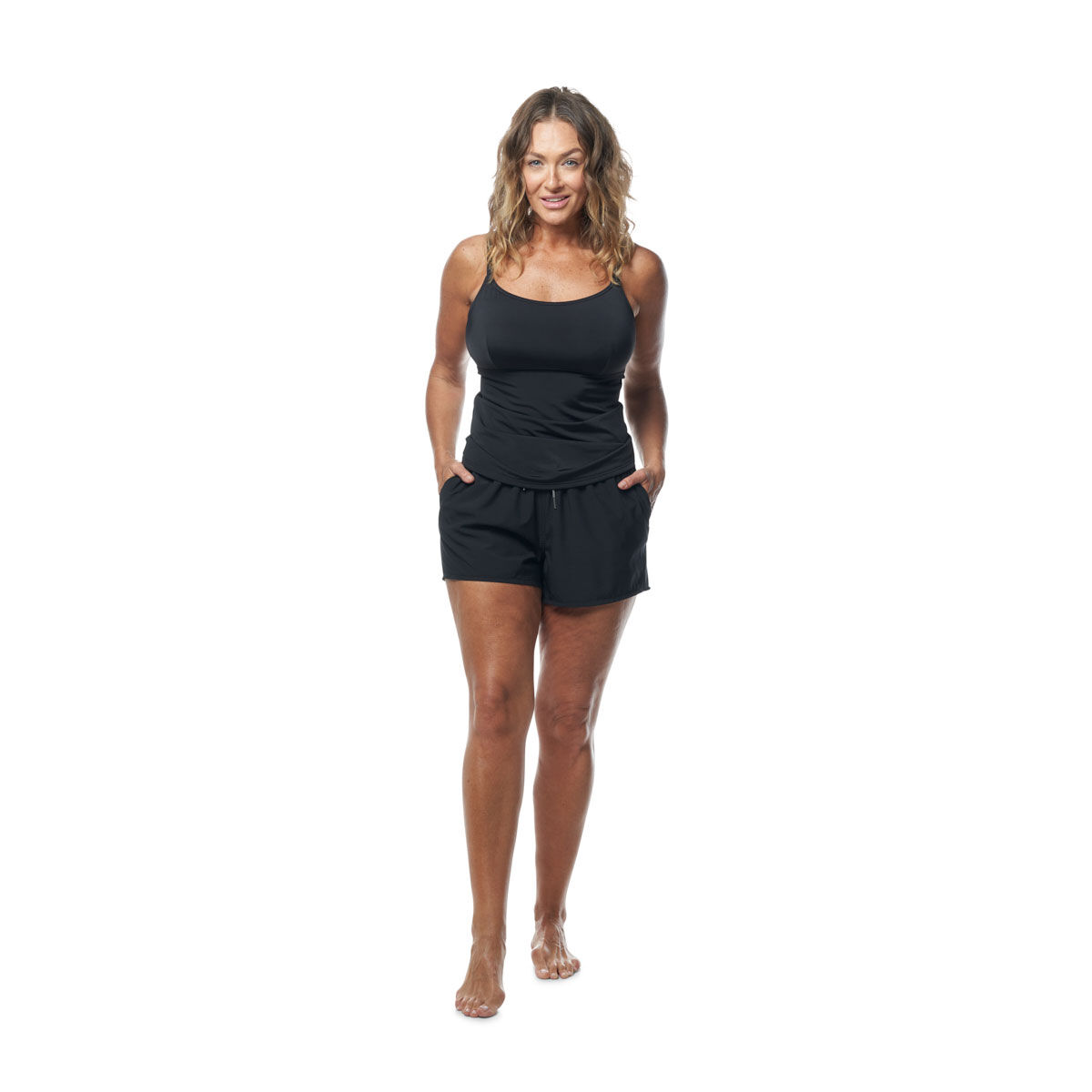 Tahwalhi Womens Solid Swim Shorts