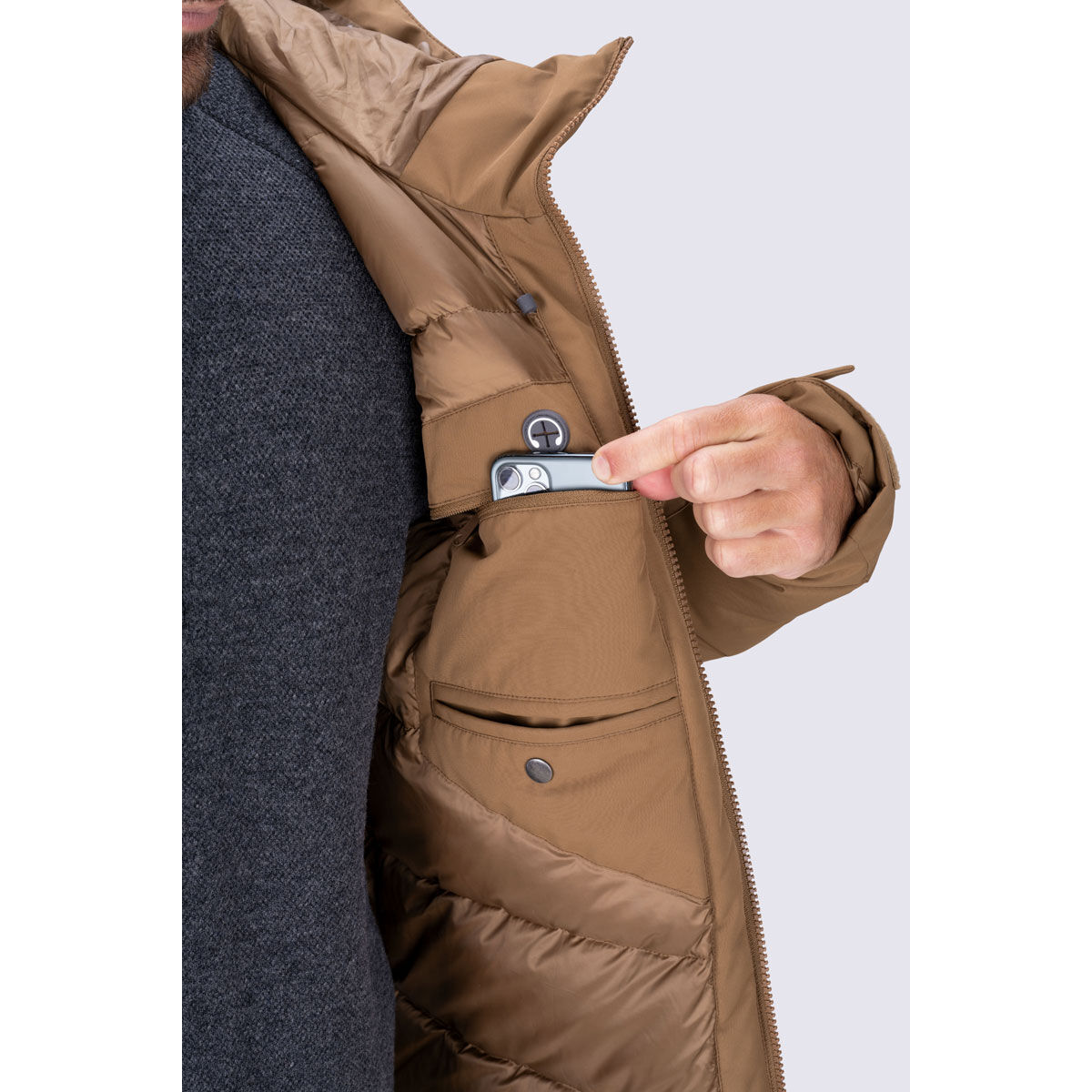 macpac Mens Orion Parka Jacket Brown XXL