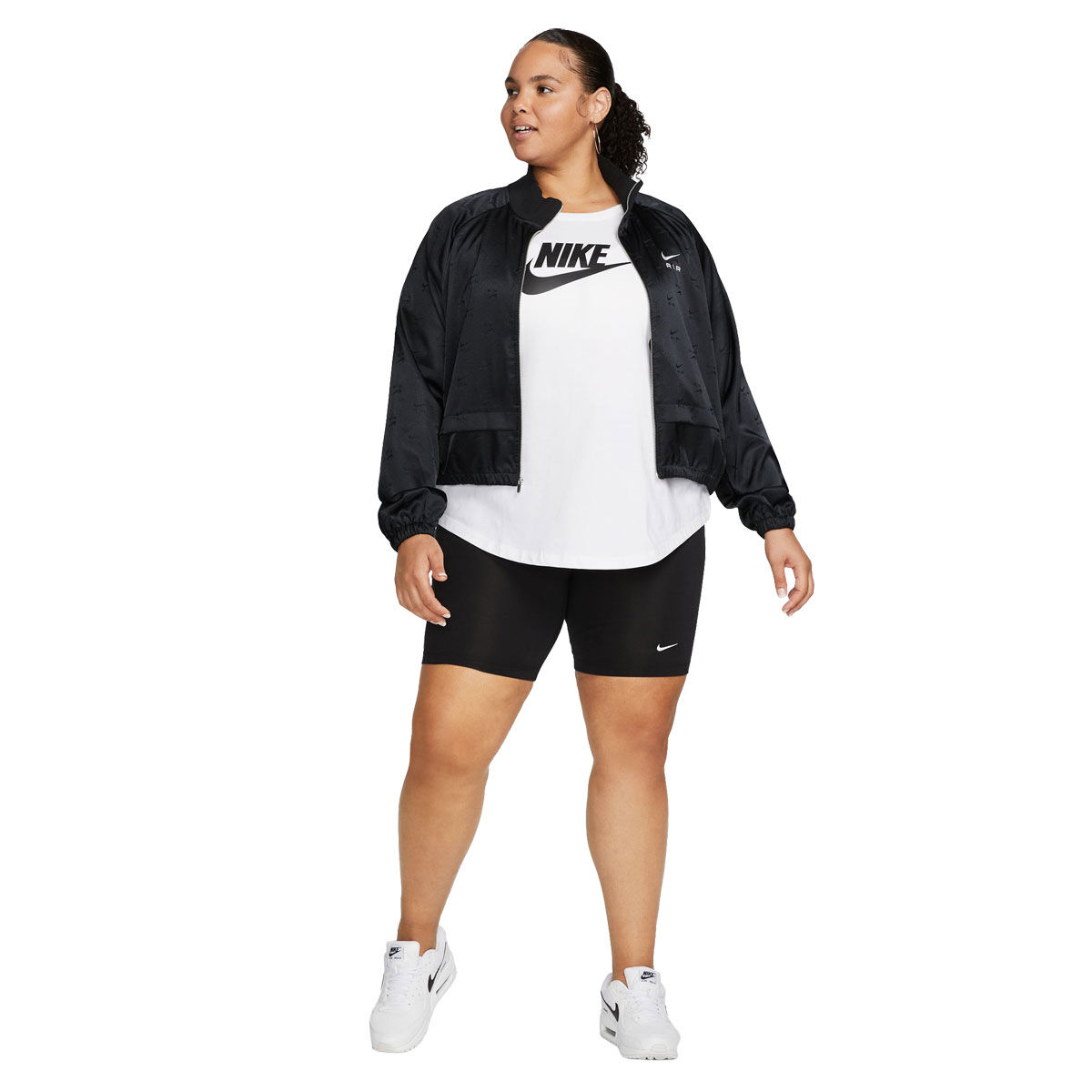 Nike Plus Womens Sportswear Essentials Icon Futura Tee