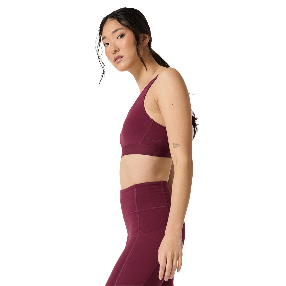 Ell/Voo Womens Essentials Training Crop Sports Bra