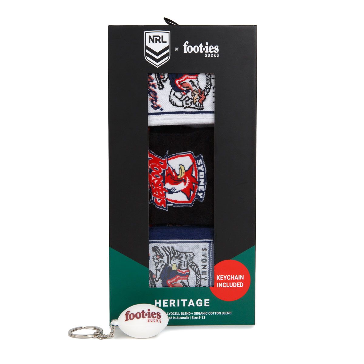 Sydney Roosters 3 Pack Sock Gift Pack