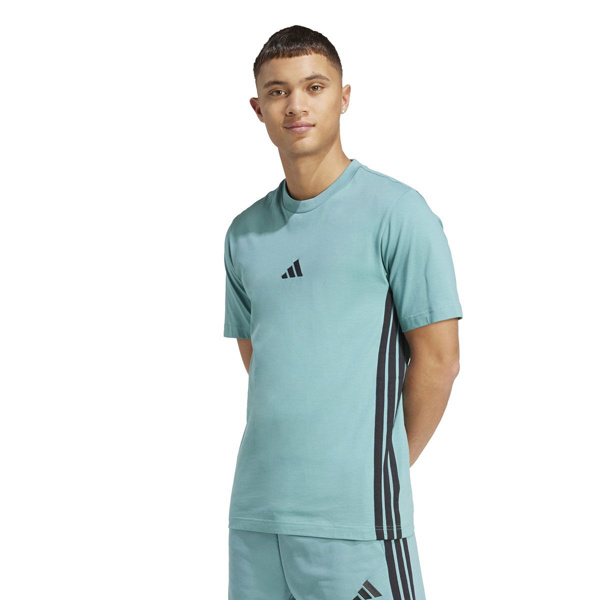 adidas Mens Essentials Small Logo Single Jersey Tee