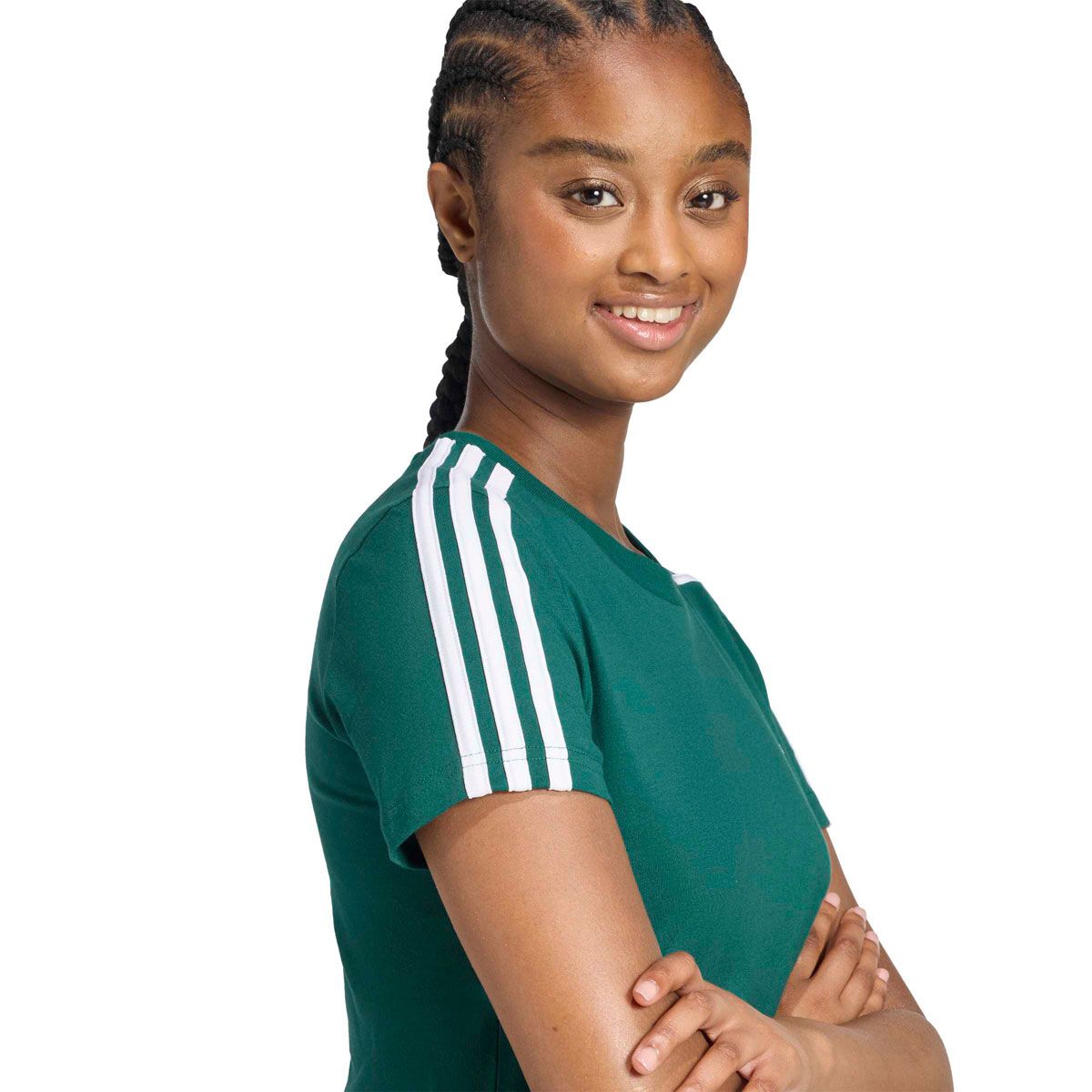 adidas Womens Essentials 3-Stripes Slim Tee