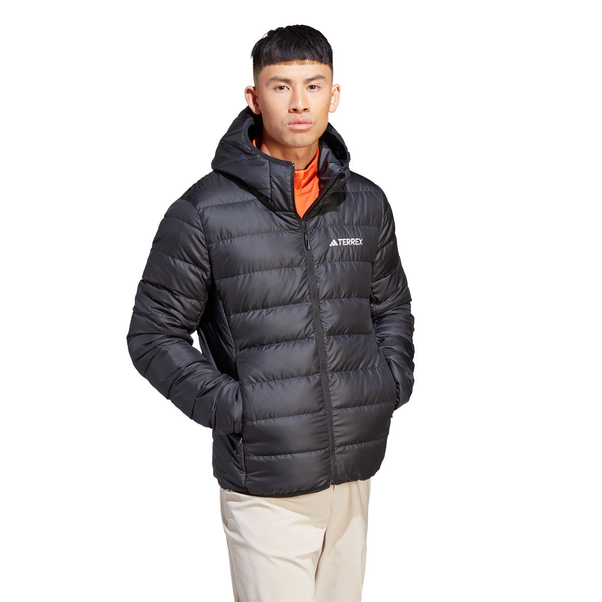 adidas Mens Multi Light Down Hooded Jacket