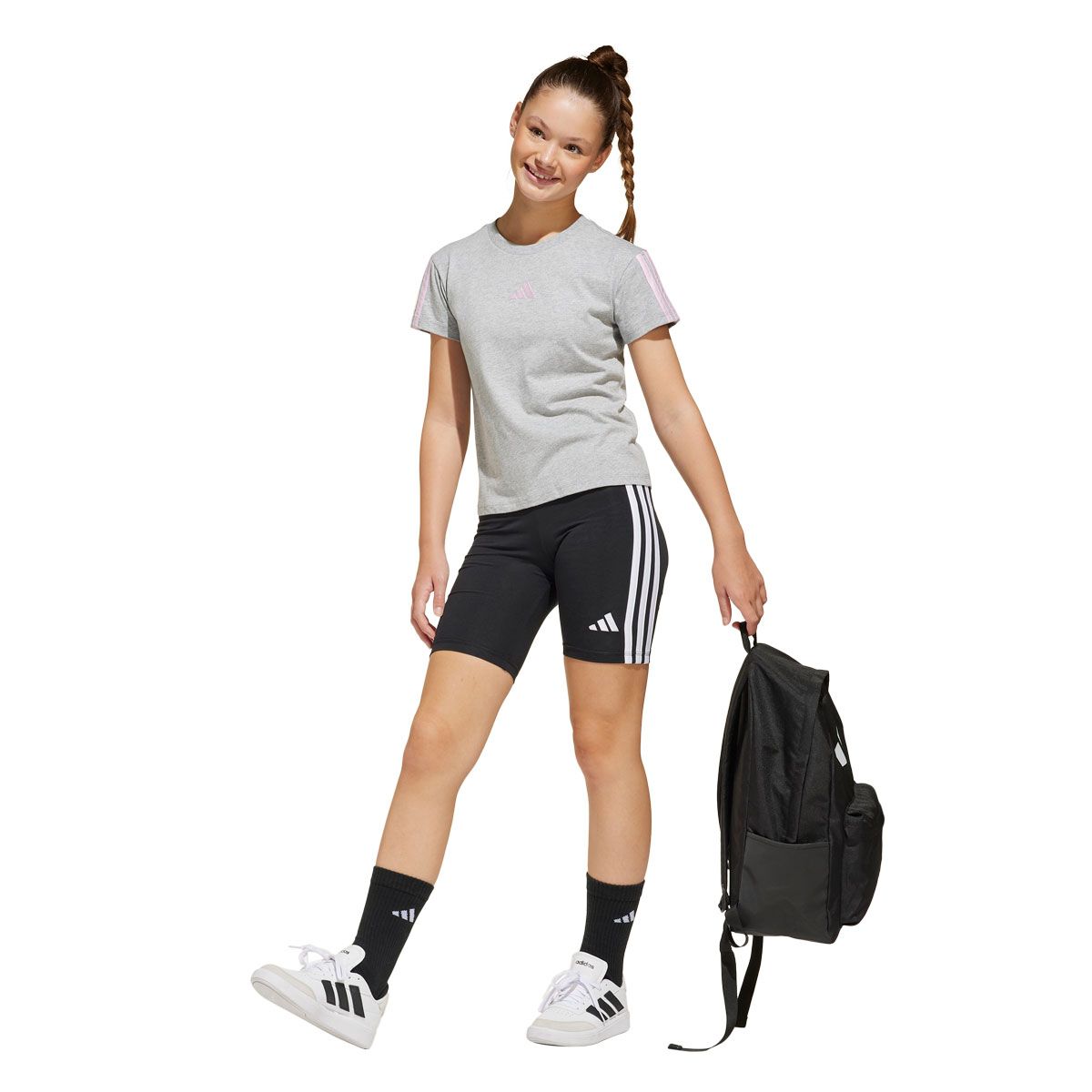 adidas Junior Essentials 3-Stripes Tee