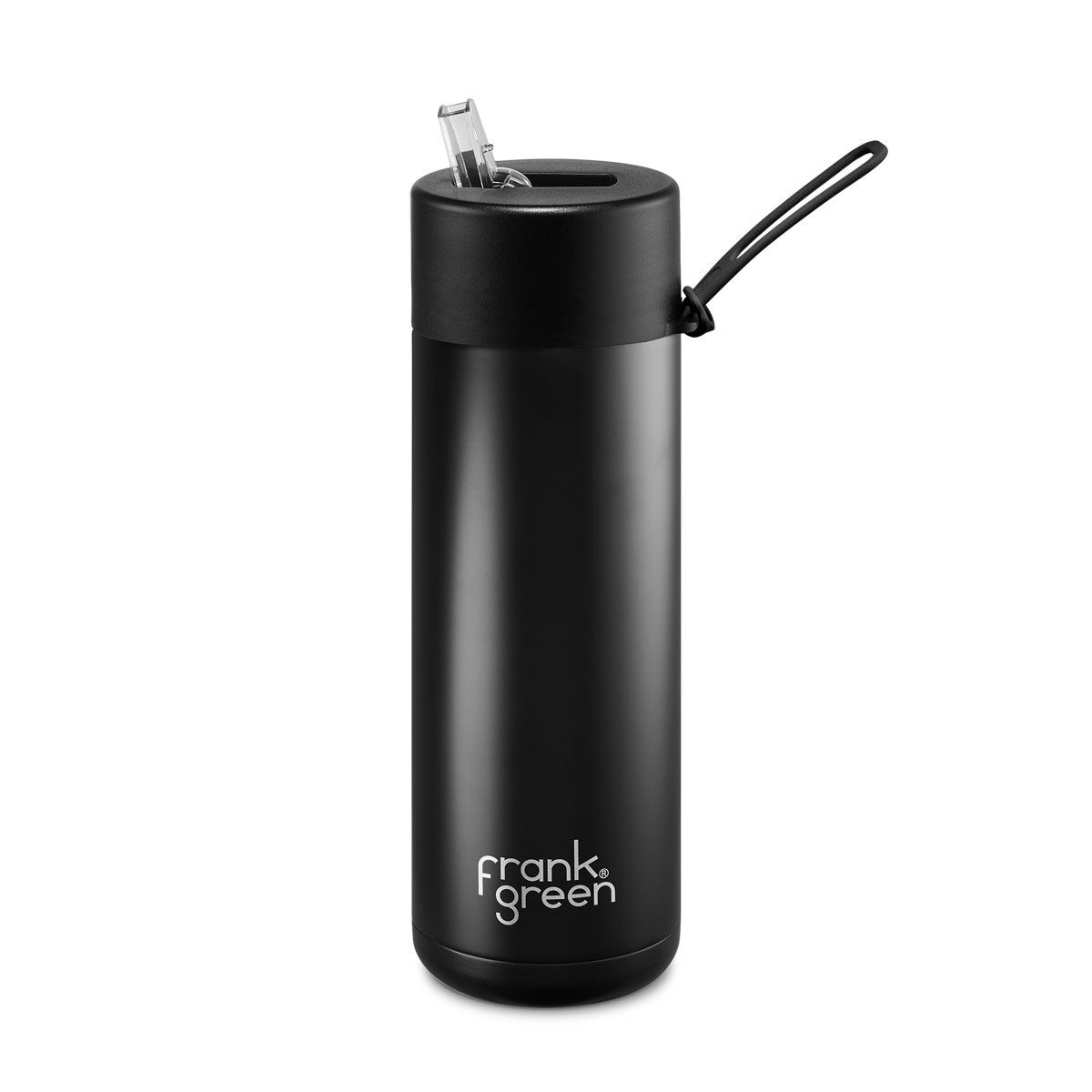 Frank Green Reusable 590ml/20oz Water Bottle - Black/Midnight