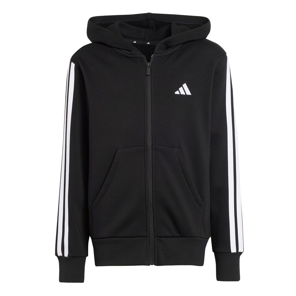 adidas Junior Essentials Fleece 3-Stripes Full Zip Hoodie