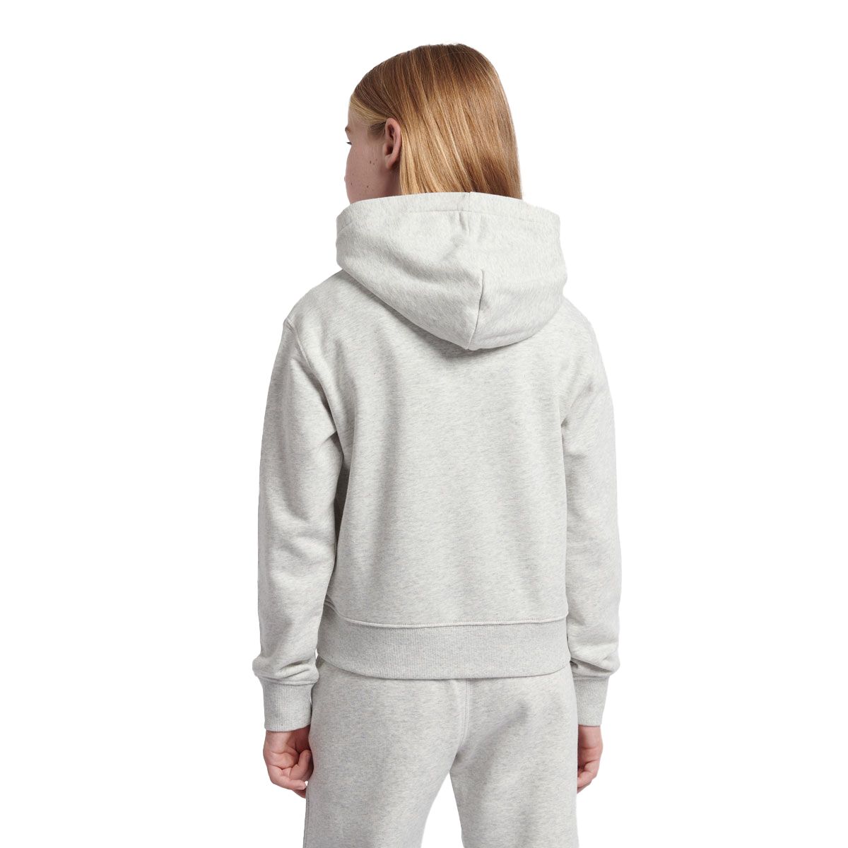 New Balance Junior French Terry Stacked Logo Pullover Hoodie