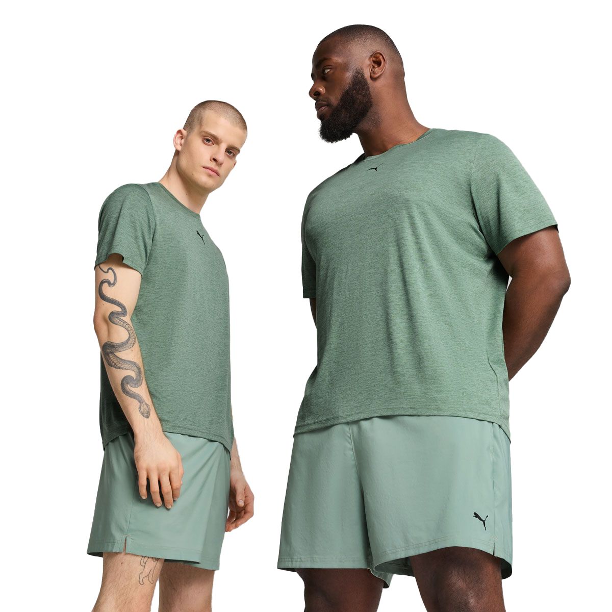 PUMA Mens Train All Day Essentials Heather Training Tee