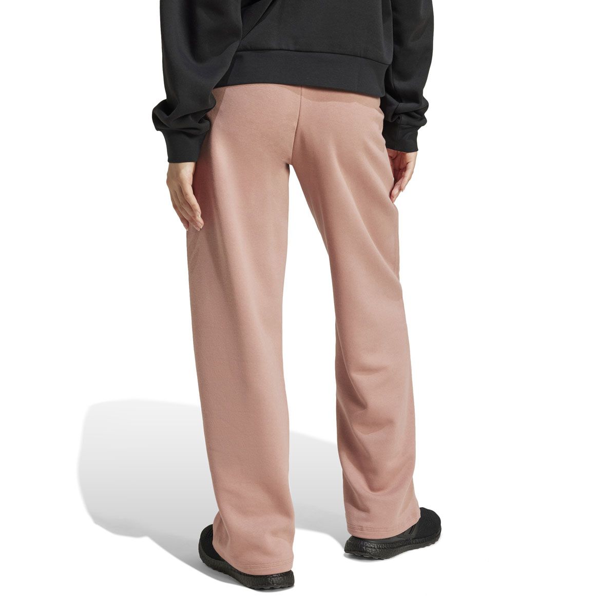 adidas Womens Feel Cozy Fleece Small Logo Open Hem Track Pants