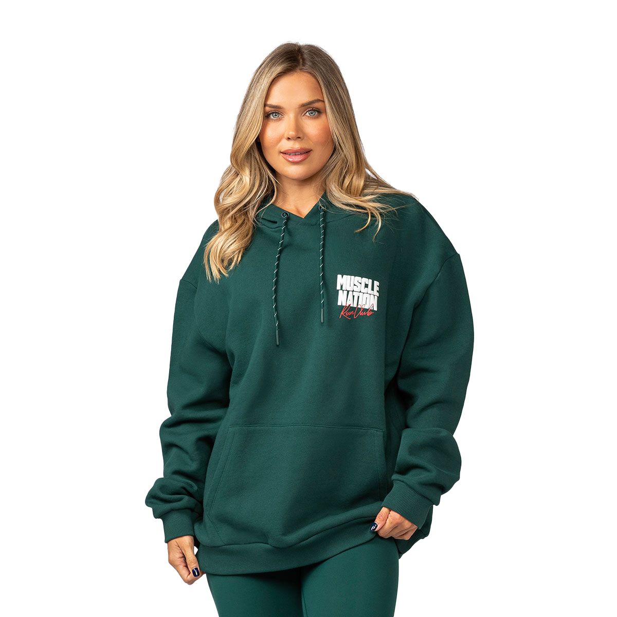 Muscle Nation Womens Sports Mode Oversized Pullover Hoodie