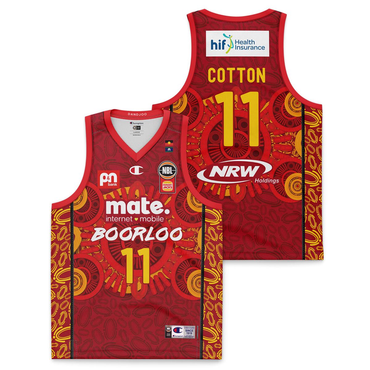 Perth Wildcats Kids Bryce Cotton 2024/25 Indigenous Basketball Jersey