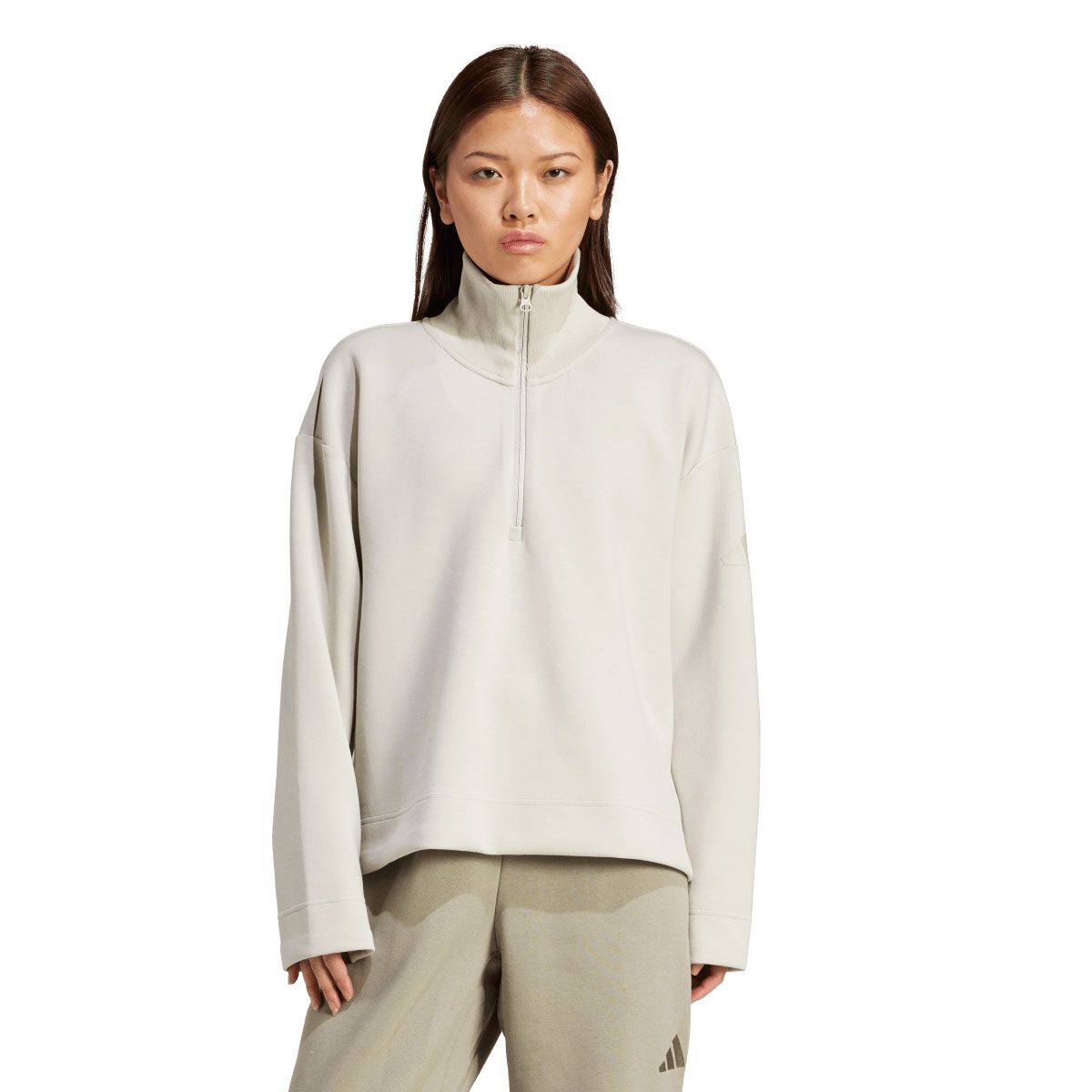 adidas Womens ALL SZN Soft Lux Quarter Zip Pullover