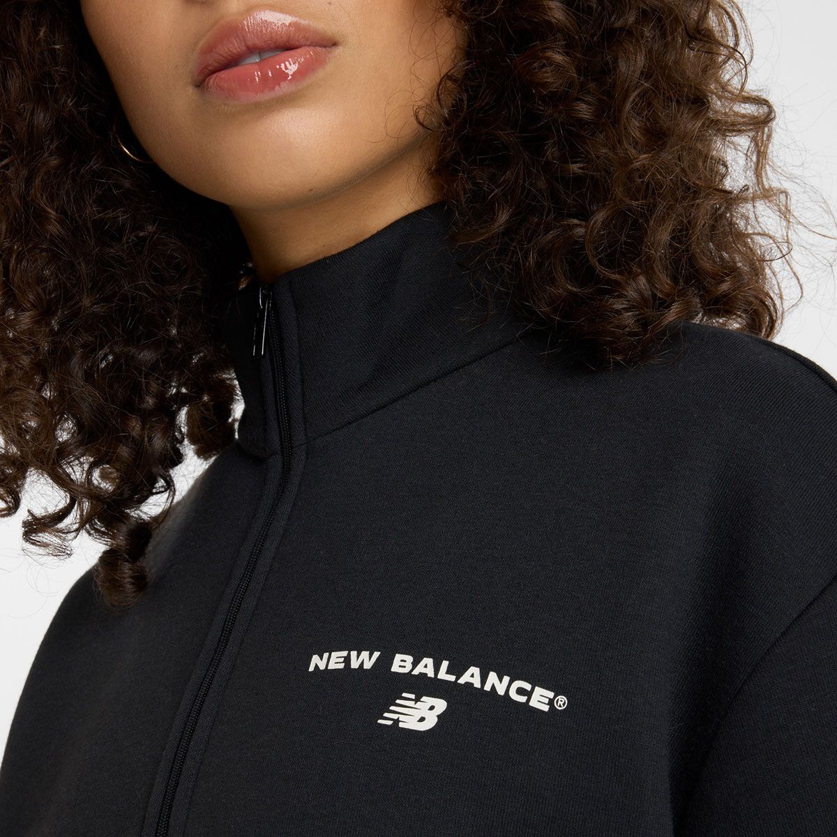 New Balance Womens Reimagined Fleece Half Zip Hoodie