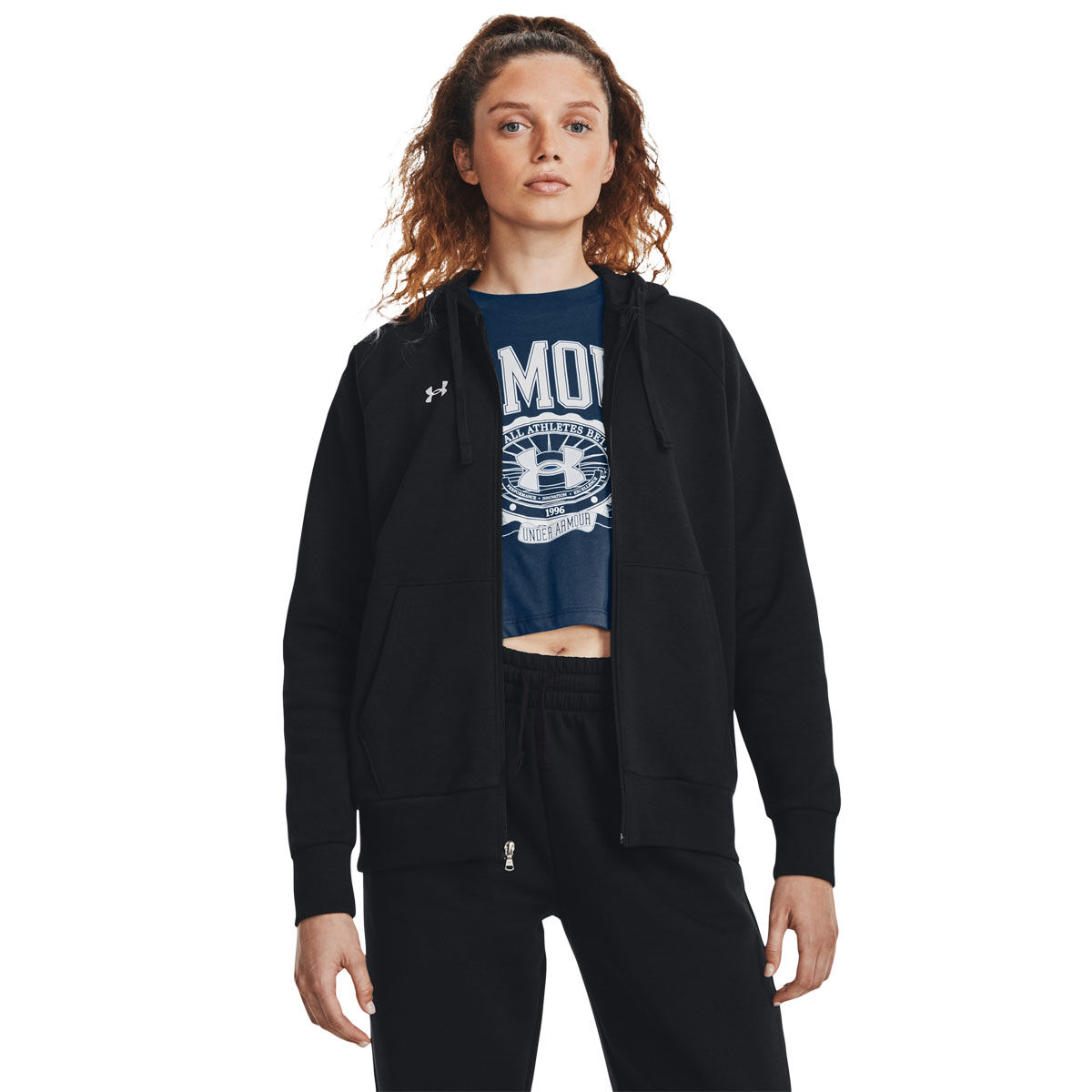 Under Armour Womens Rival Fleece Full Zip Hoodie