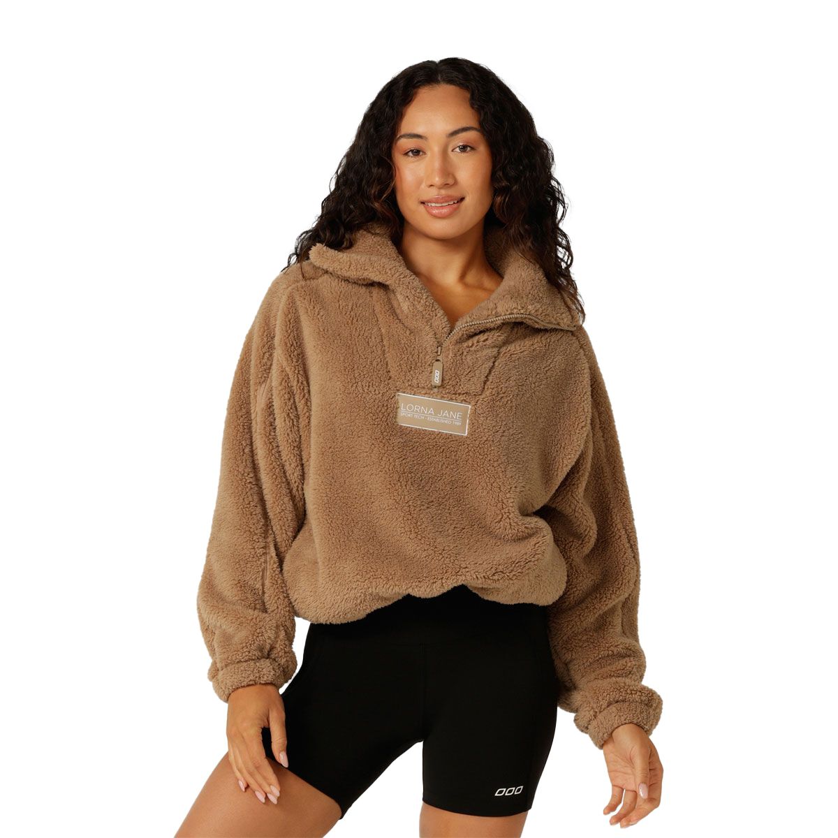 Lorna Jane Womens Everyday Teddy Quarter Zip Pullover