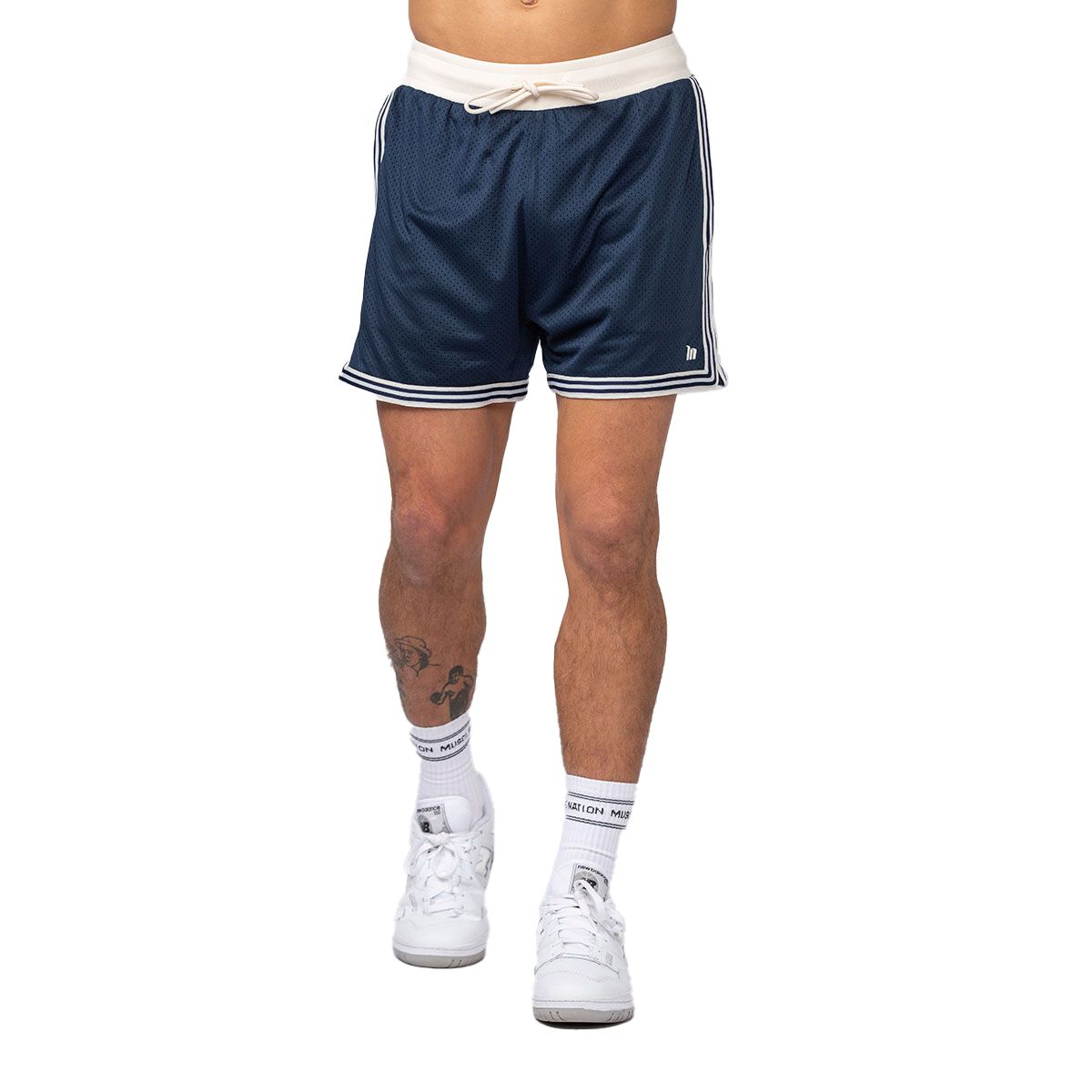 Muscle Nation Mens Retro Mesh 3.5 Inch Training Shorts