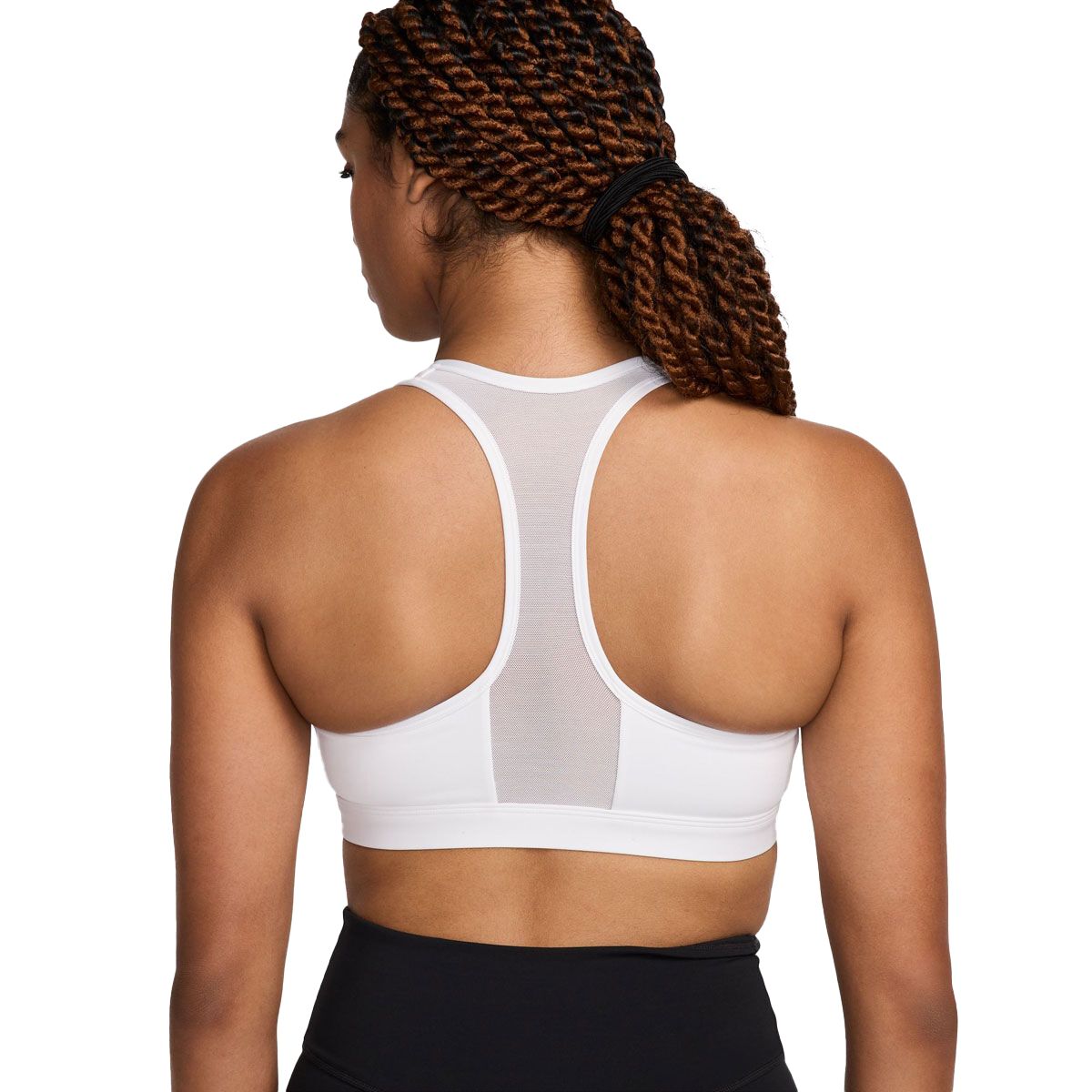 Nike Womens Swoosh Dri-FIT Mid Support Front Zip Sports Bra