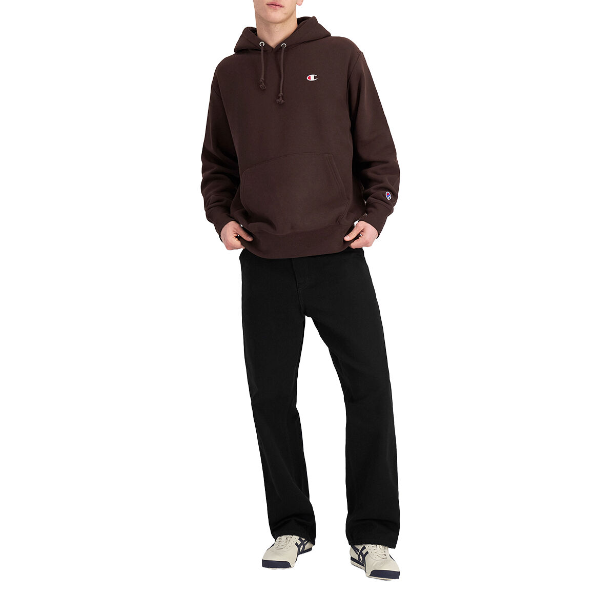 Champion Mens Reverse Weave Small C Logo Hoodie