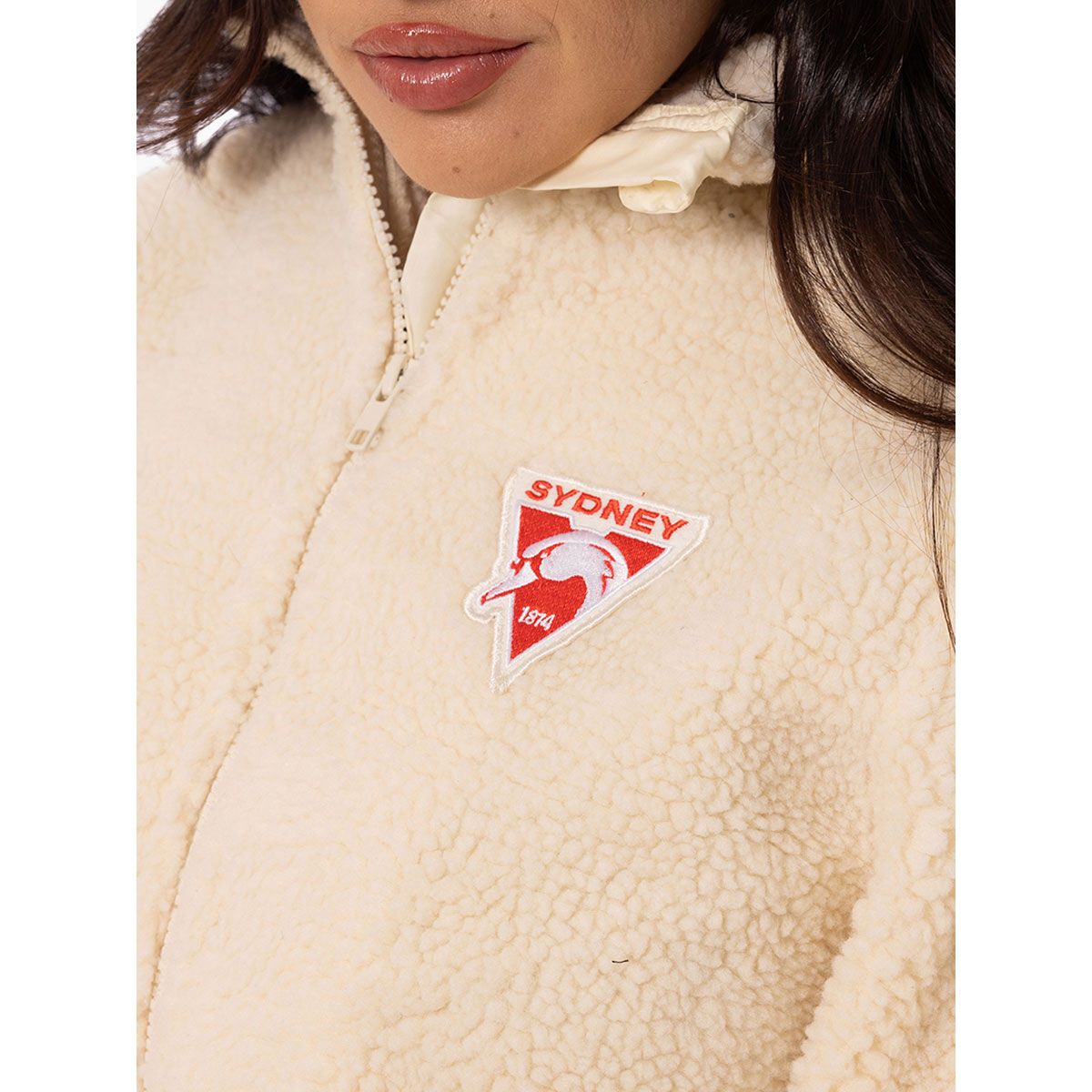 Sydney Swans Womens Sherpa Fleece Jacket