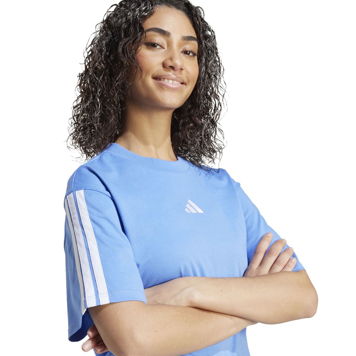 adidas Womens Essentials 3-Stripes Boyfriend Tee