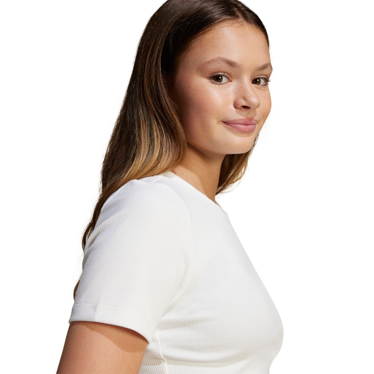 adidas Originals Junior Trefoil Ribbed Crop Tee