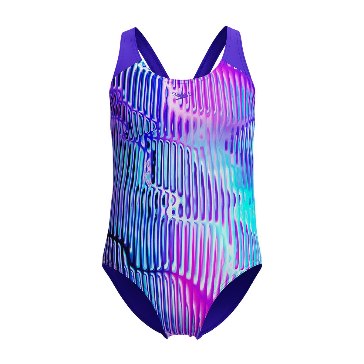 Speedo Girls Digi Allover Splashback One Piece Swimsuit