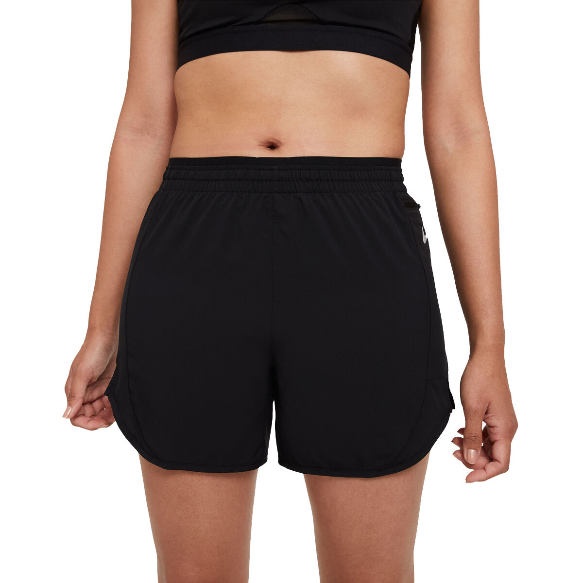 Nike Womens Tempo Luxe Running Shorts Black XS